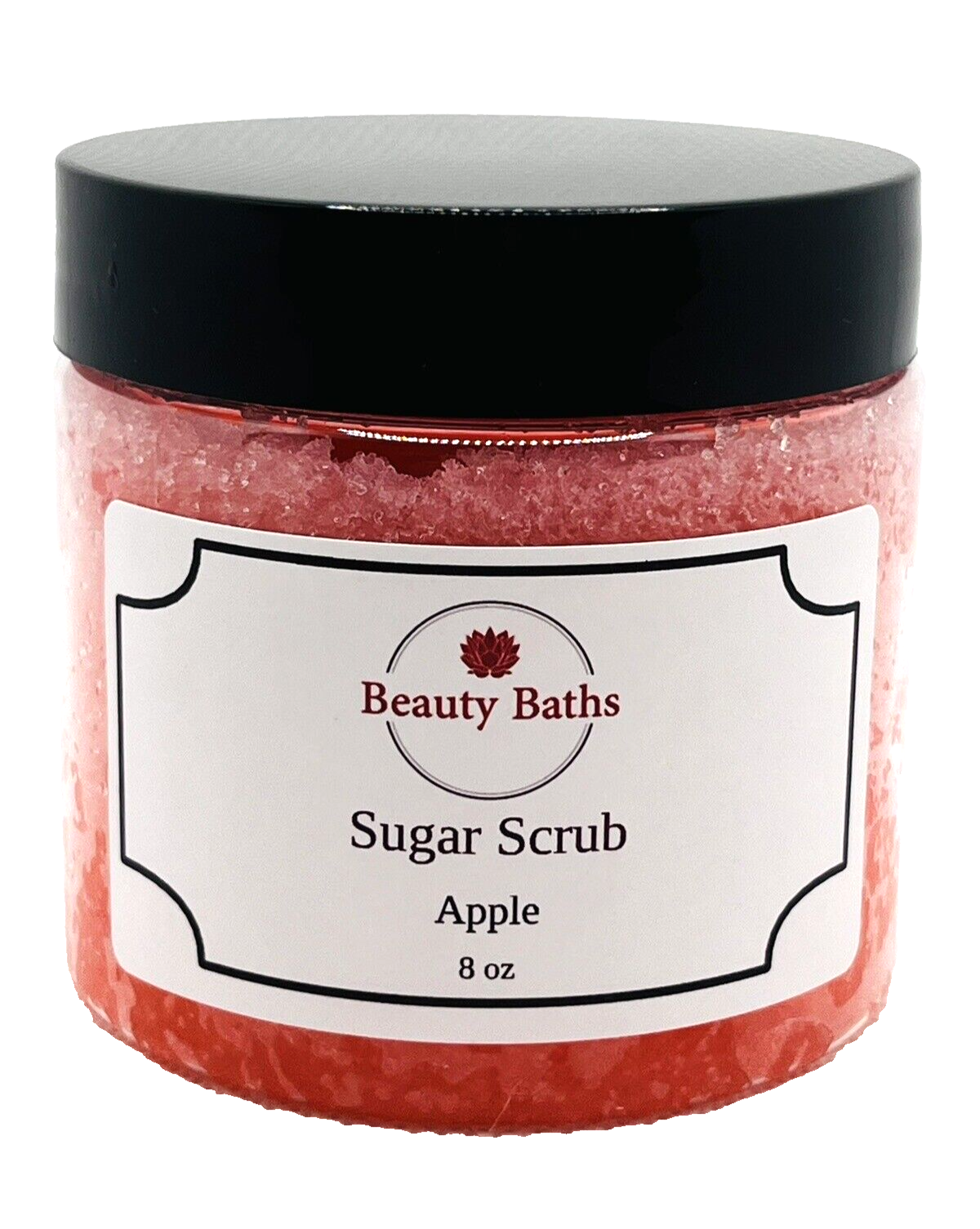Apple Sugar Scrub Exfoliating Body Scrub gift for her handmade bath scrub