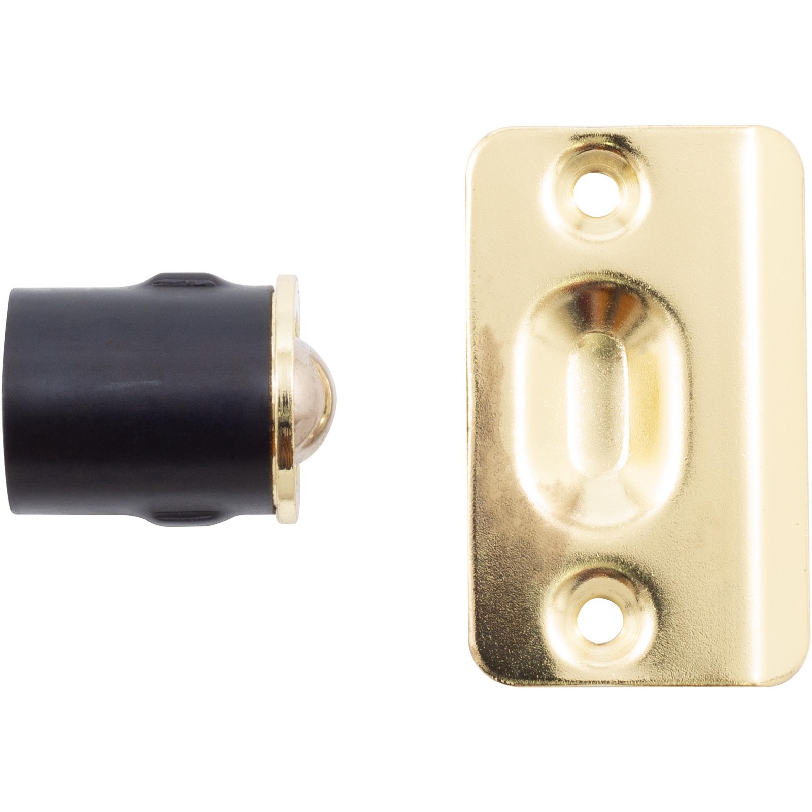 Die-Cast Drive-In Ball Catch, 1" Diameter, Polished Brass by Stone Harbor Hardwa