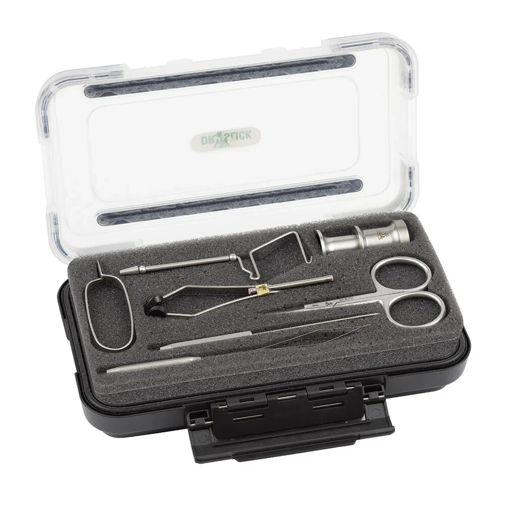 DR SLICK FLY TYING 7 PC STAINLESS STEEL TYER TOOL GIFT SET-SCISSOR BOBBIN BODKIN