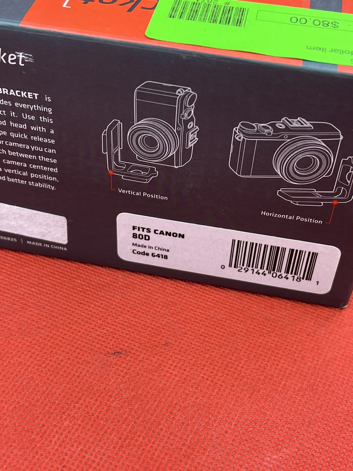 Promaster 8231 Professional L Bracket for Canon 80D with Grip (#8626)