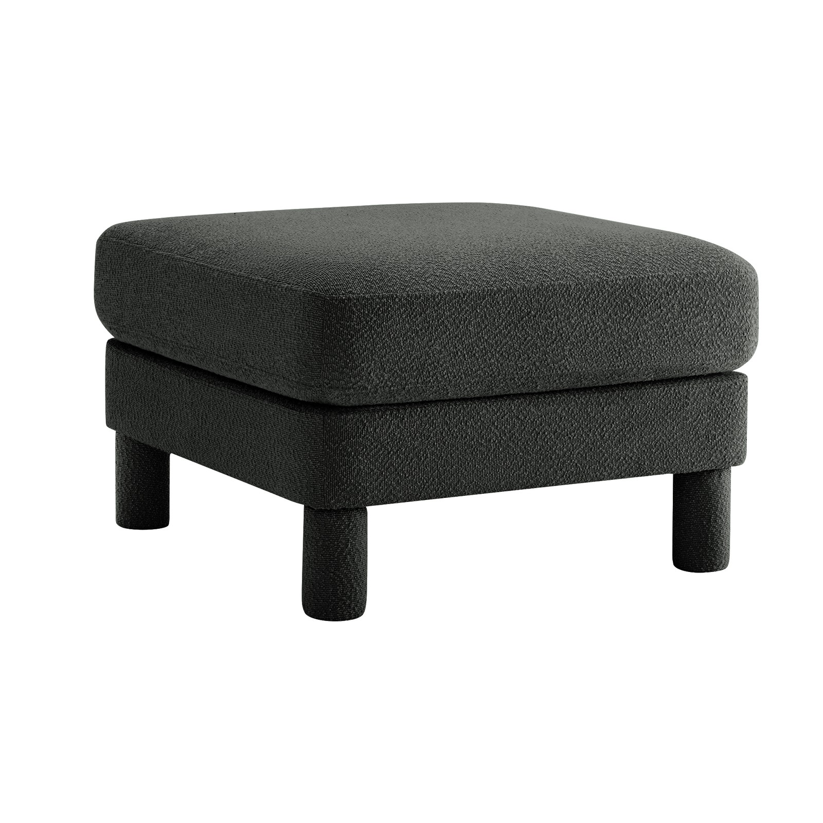 Modern Boucle Fabric Sofa, Dark Grey Couch, Sturdy & Comfortable, 32x32x20