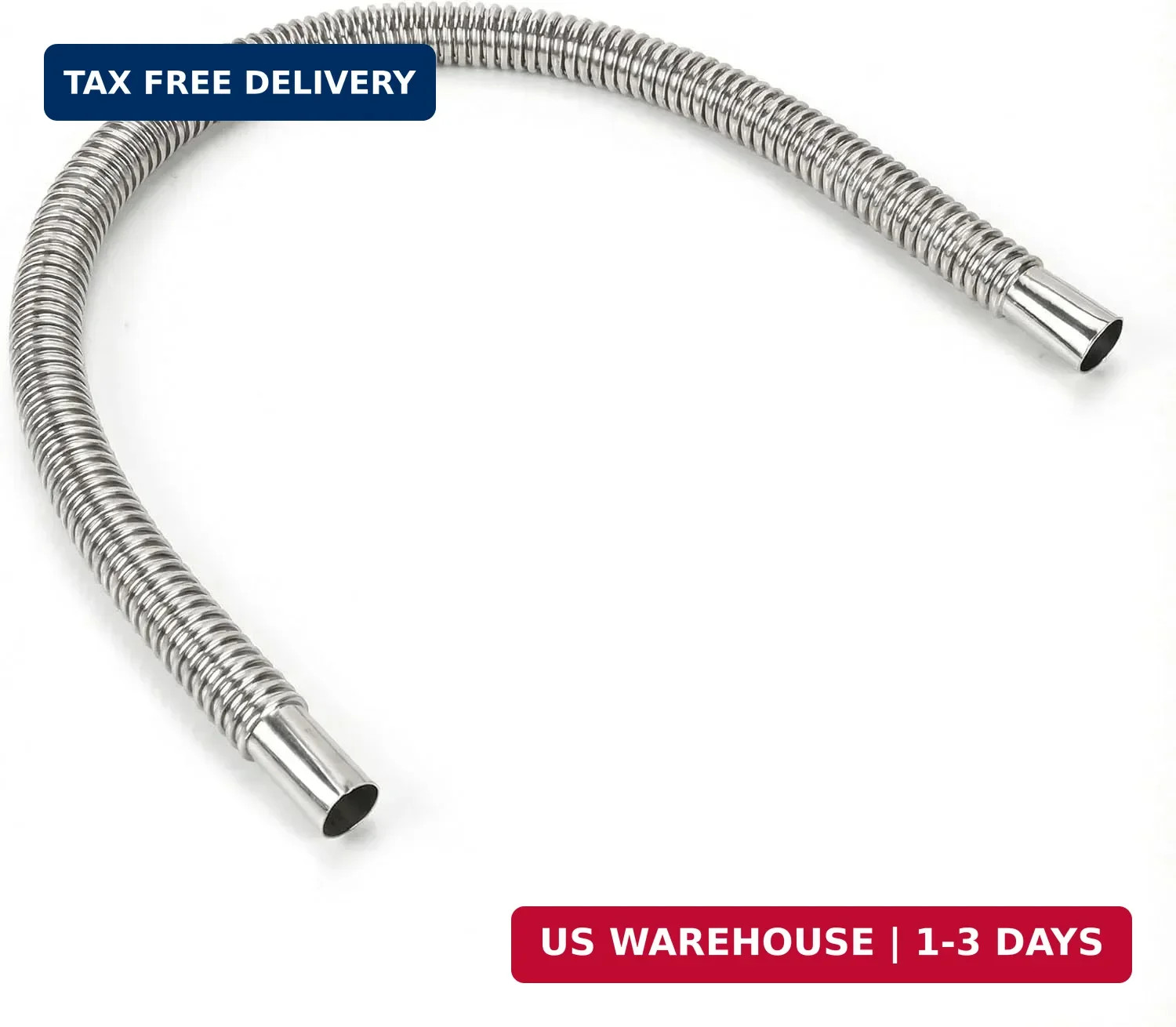 1 Inch Stainless Steel Flexible Exhaust Pipe for Diesel Heater - 60cm/23.6Inch I
