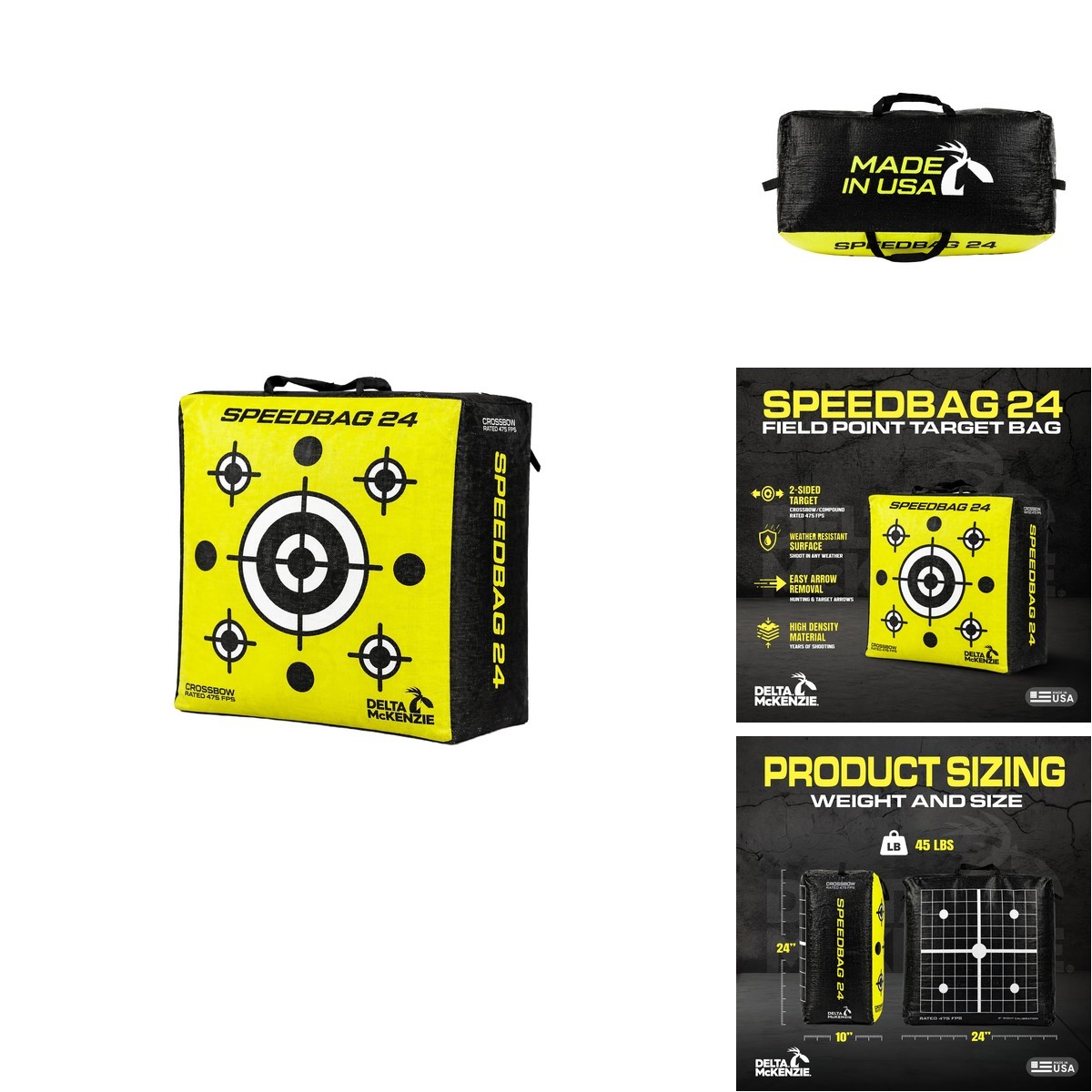 Speedbag 24" Archery Target 79024 Dual-Sided 475 FPS for Compound Bows Crossbows