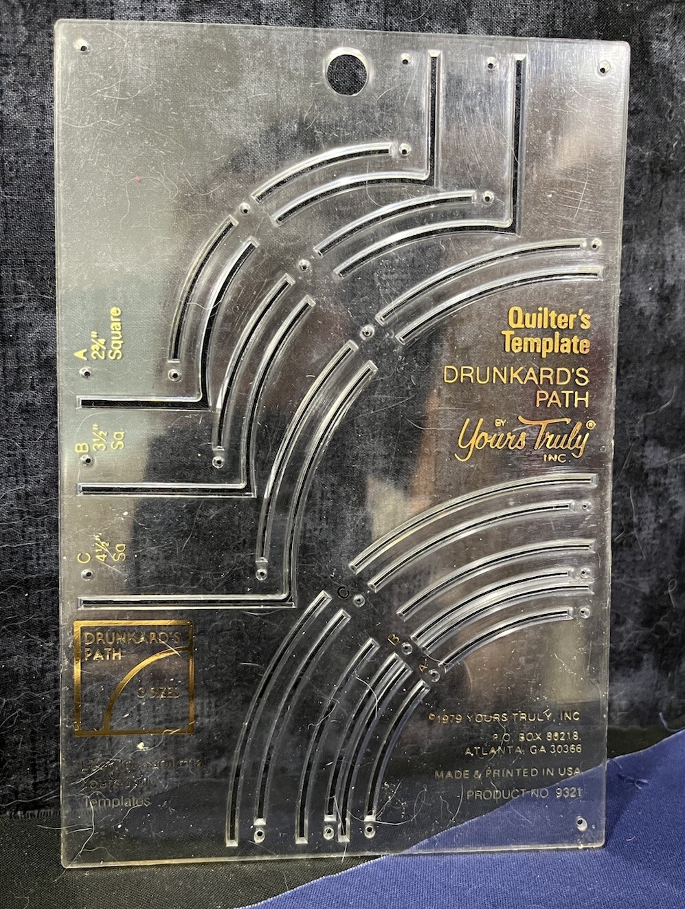 Vintage Quilters Template Drunkards Path by Yours Truly Preowned Collectible