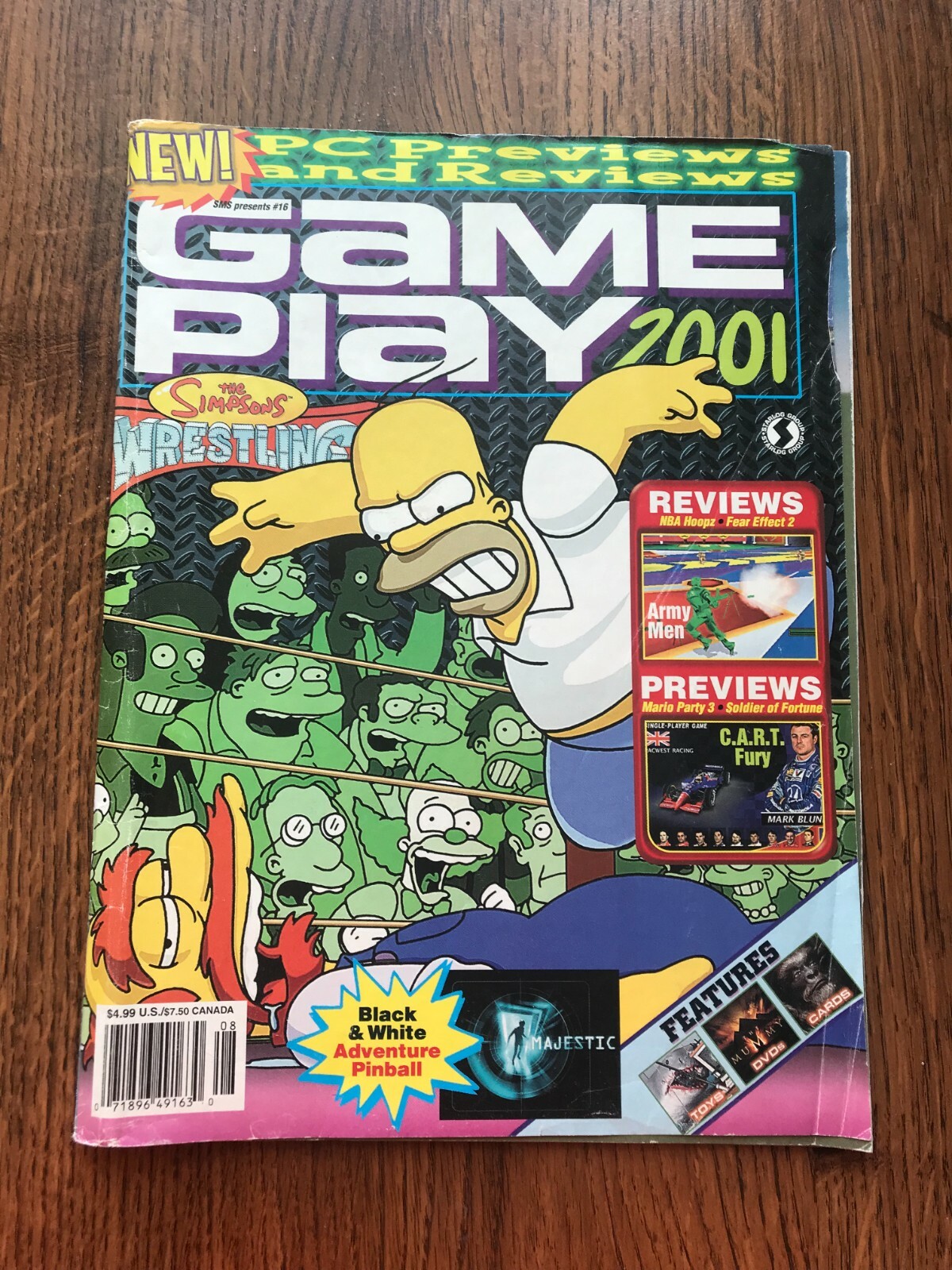 Game Play 2001 Magazine SMS Presents #16 Simpsons Wrestling 16