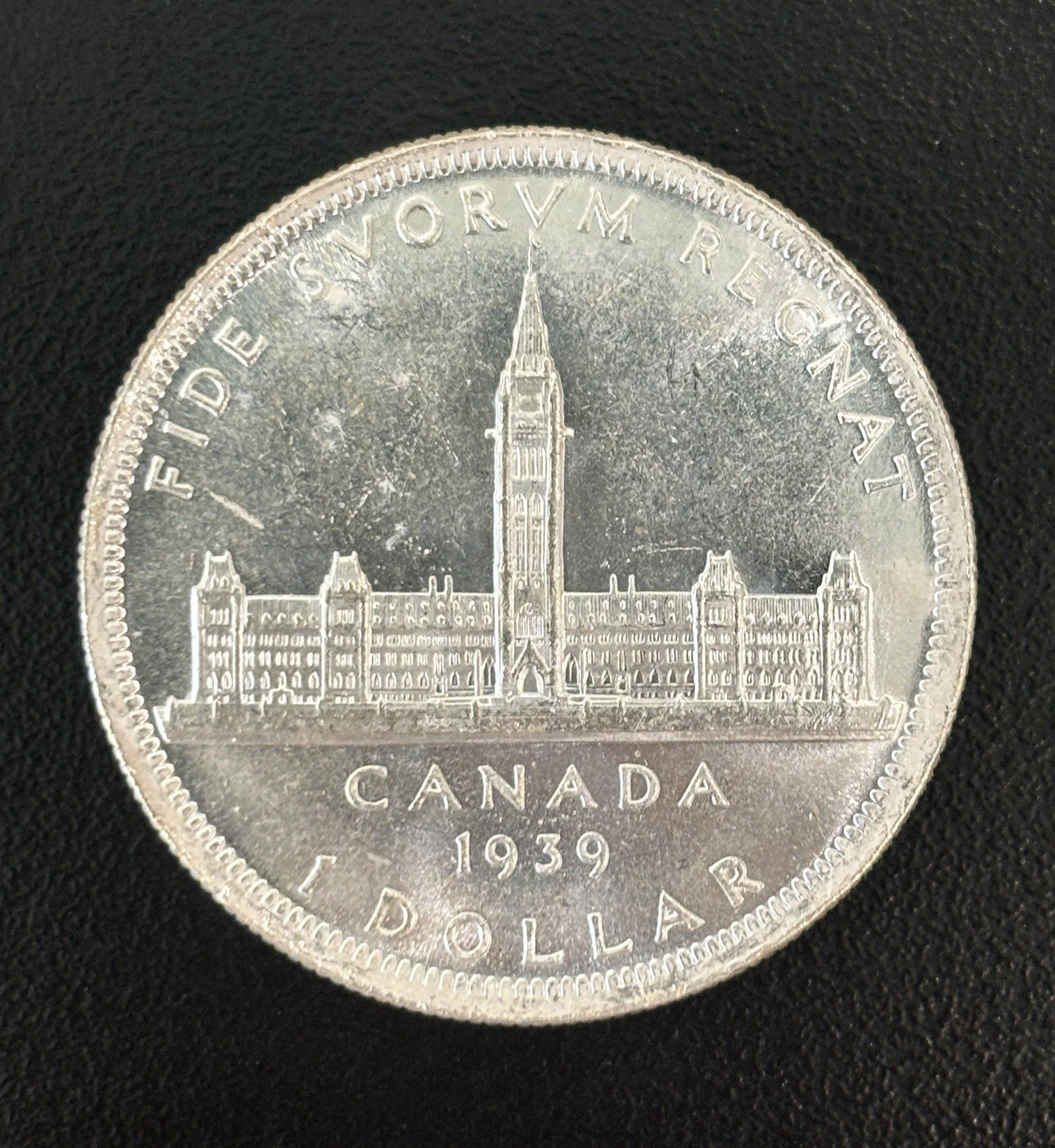 1939 SILVER CANADA DOLLAR KING GEORGE UNCIRCULATED SEMI PL/CAMEO