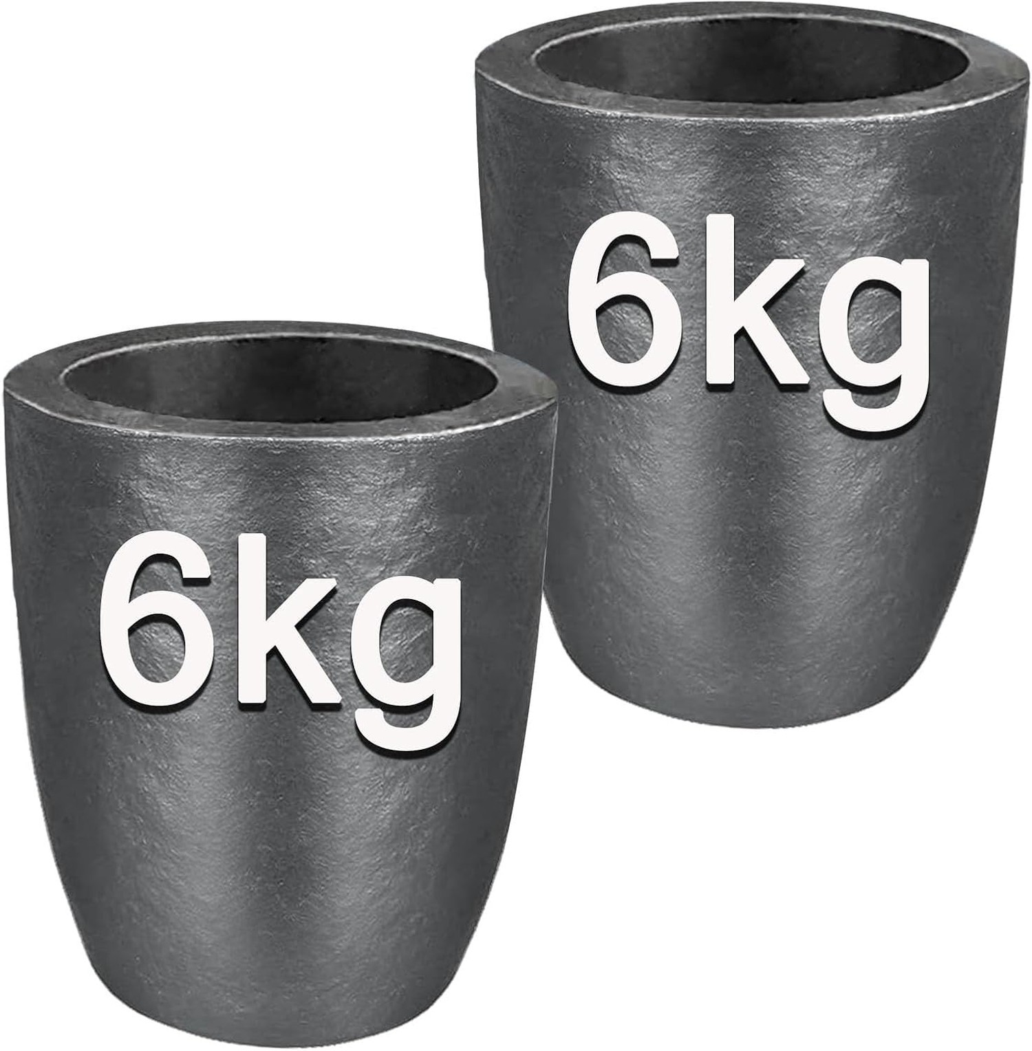 6KG Graphite Crucible 2PCS,Foundry Clay Crucibles for Melting Metal, Melting ...