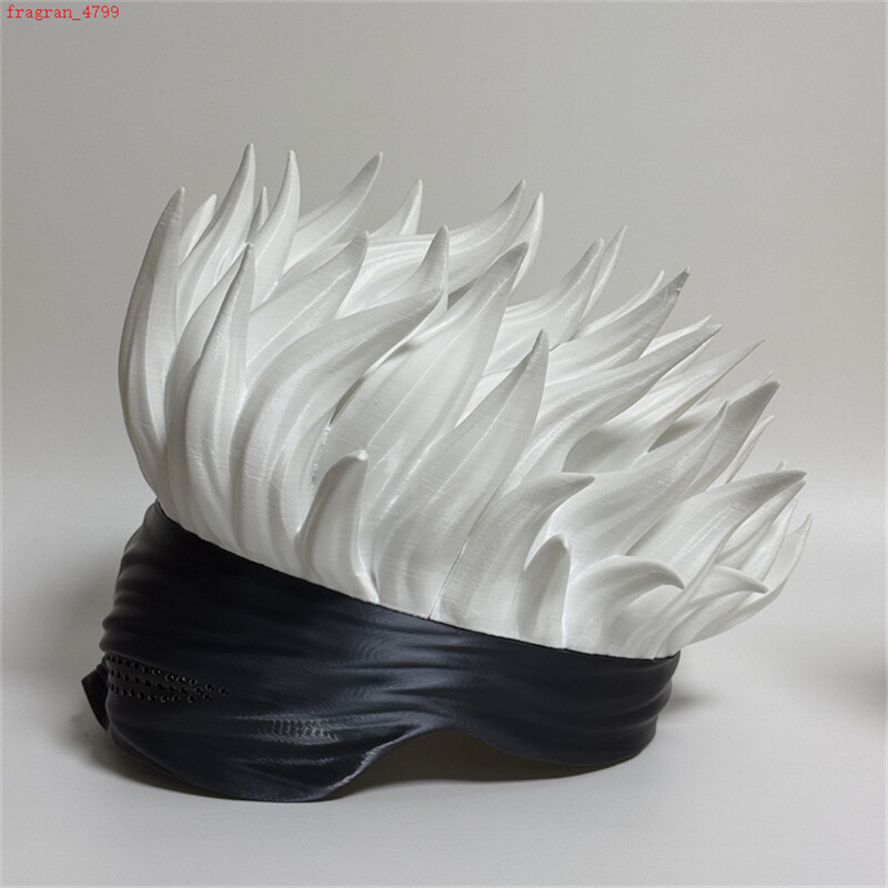 Anime Jujutsu Kaisen Gojo Satoru Cosplay Helmet Mask 1:1 Wearable Model Ornament