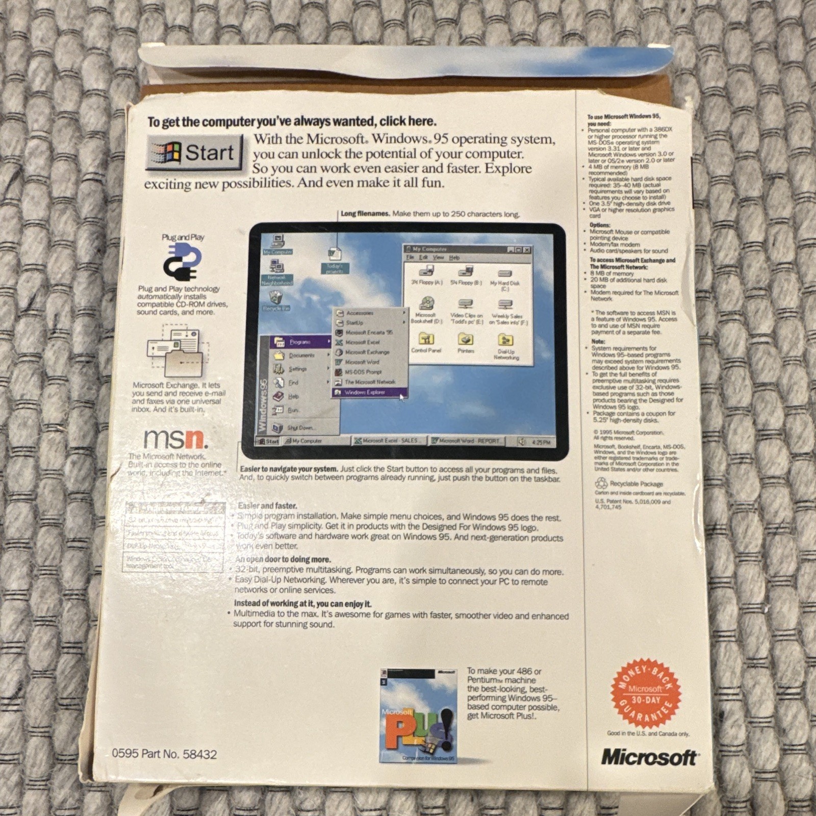 Microsoft Windows 95 Upgrade Operating System 3.5" Floppy Disk Set English