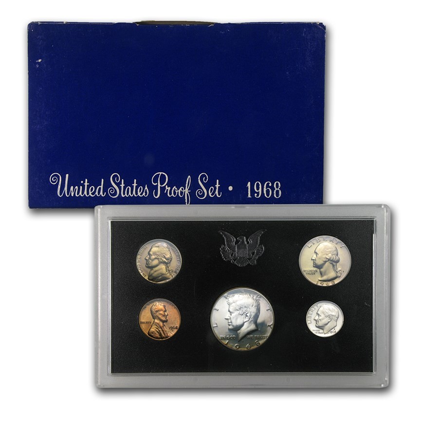 Complete 1968 US Mint Silver Proof Set OGP