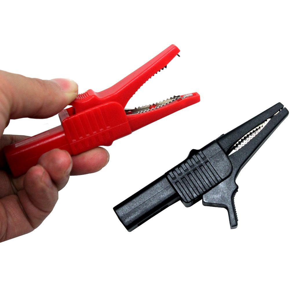 Two pairs Black/Red large crocodile clips Safety alligator clip 27262 USA Ship