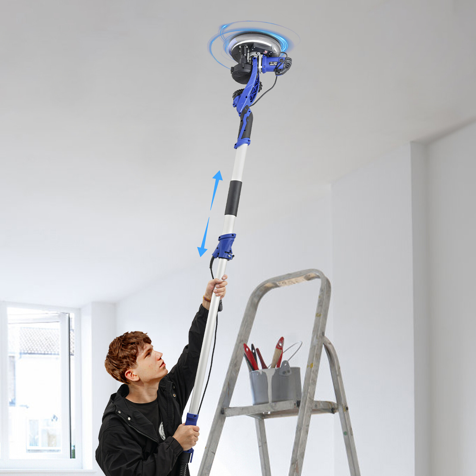 Electric Ceiling Wall Sander 800-1800RPM Variable Speed Drywall Sanding Machine