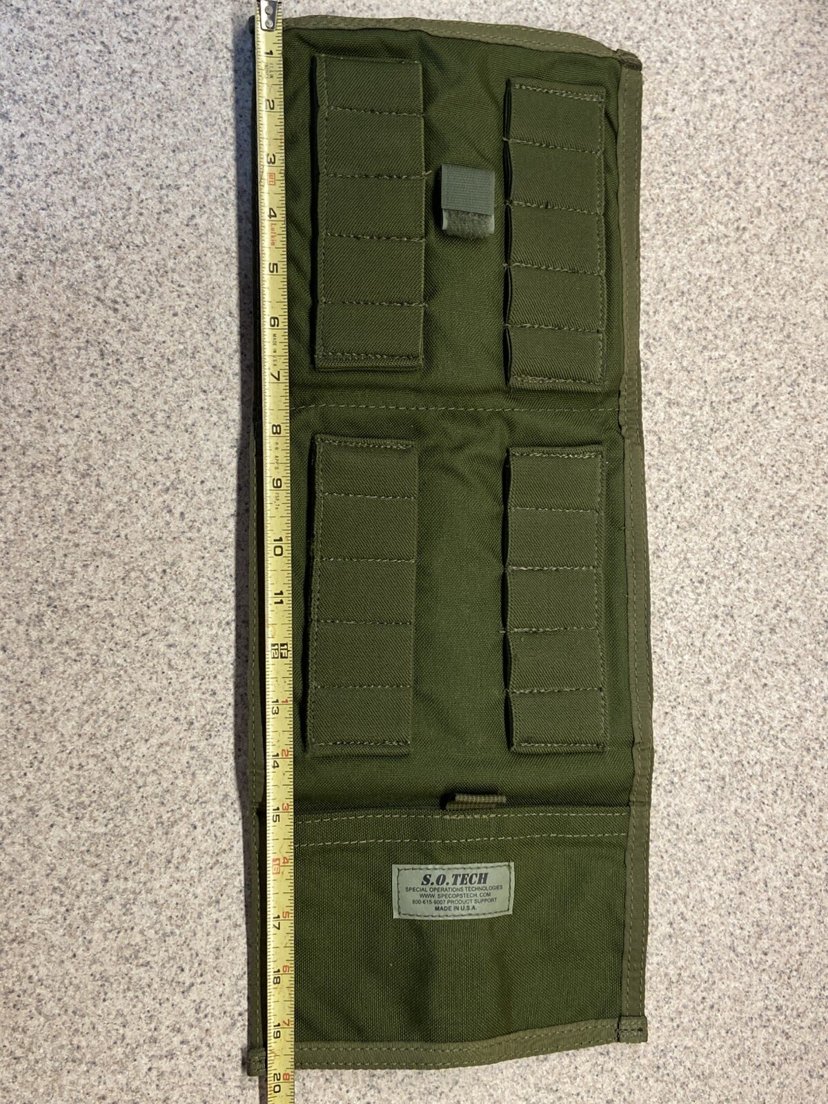 S. O. TECH Hook/Loop Ammunition Carrier For Drop Leg Platform Sniper OD Green