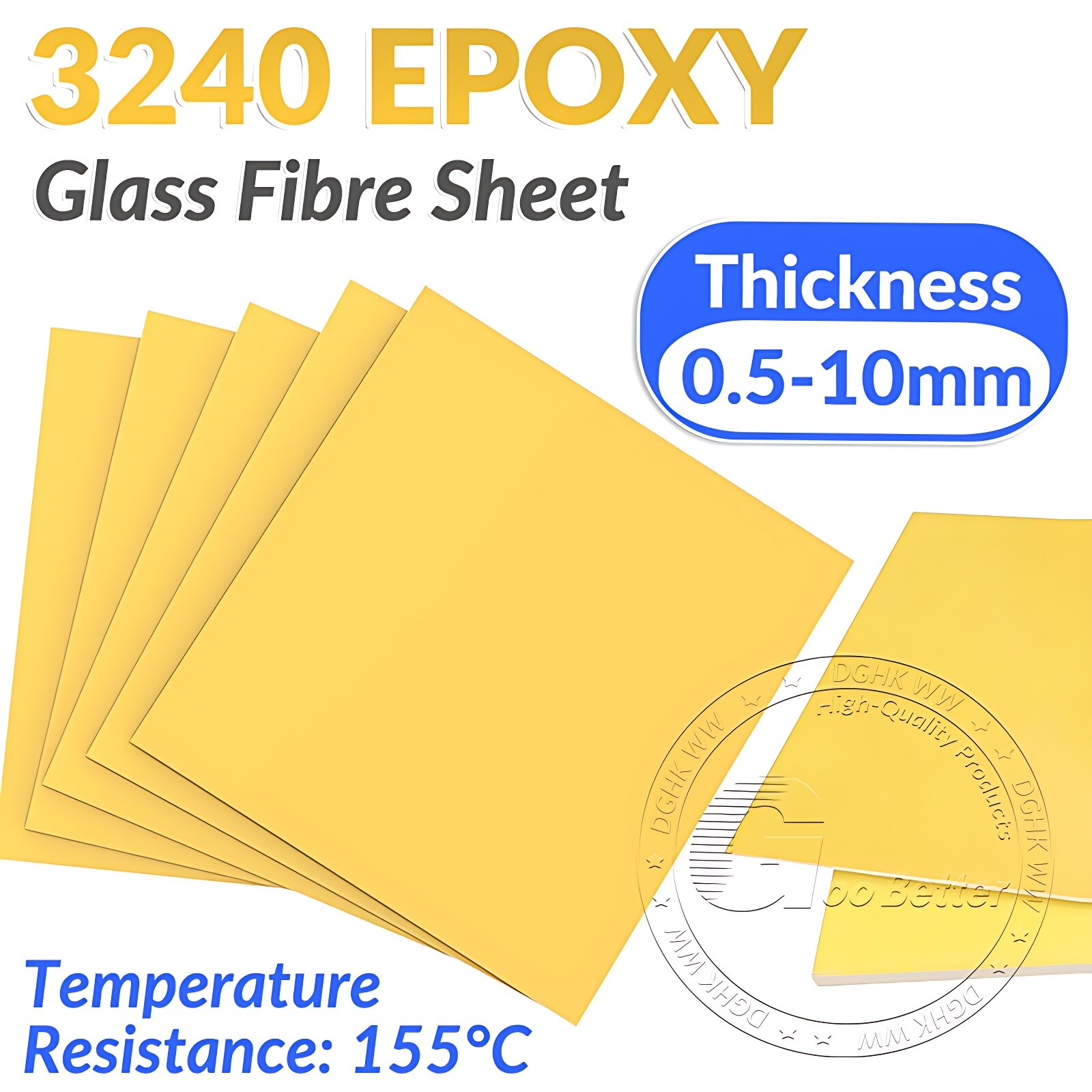 Glass Fibre Sheet Plate 3240 Epoxy Thick 0.5mm-3mm Fibreglass Plate 50mm-300mm
