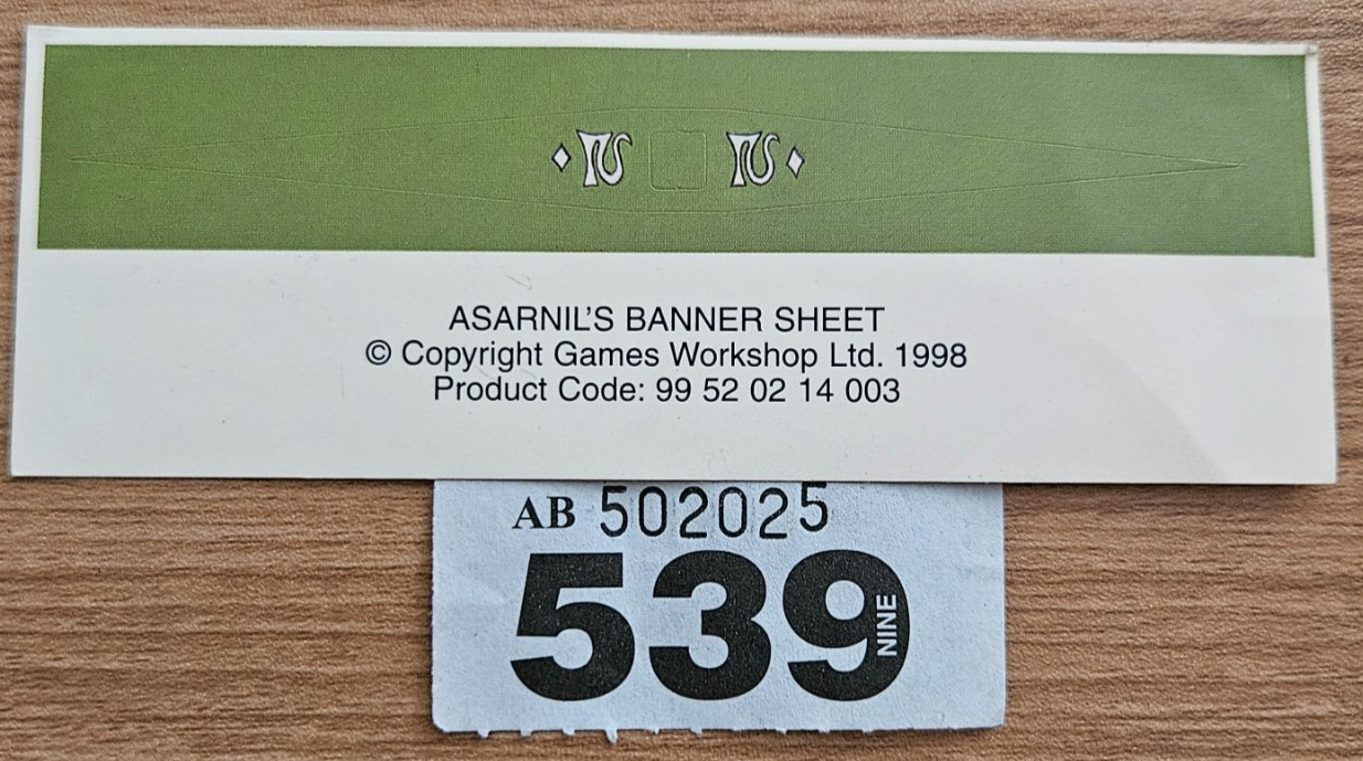 Warhammer Fantasy Dogs of War Asarnil Asarnil's Banner  OOP 1998