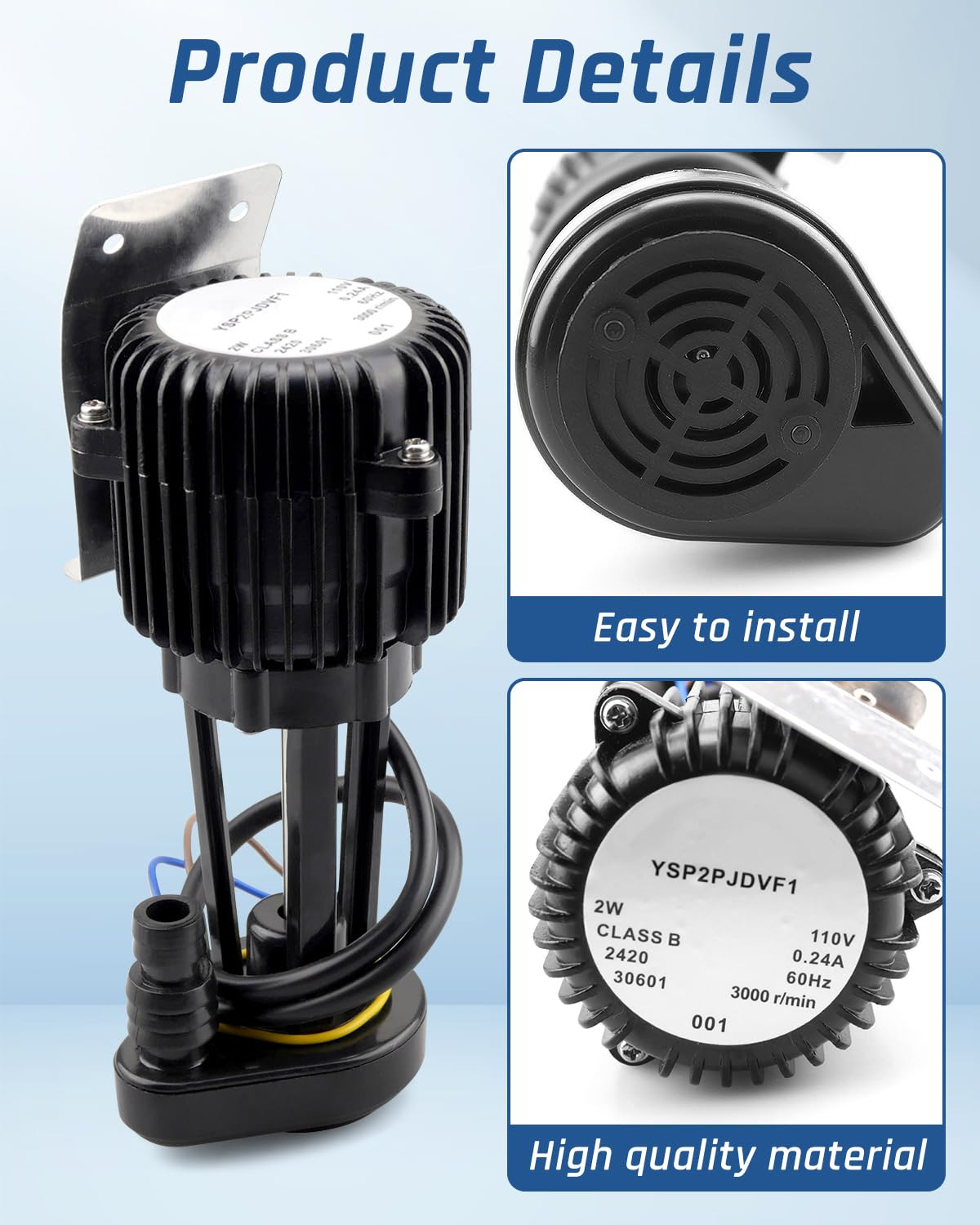 New Upgraded YSP2PJDVF1 Ice Maker Water Pump Ice Machine Water Pump