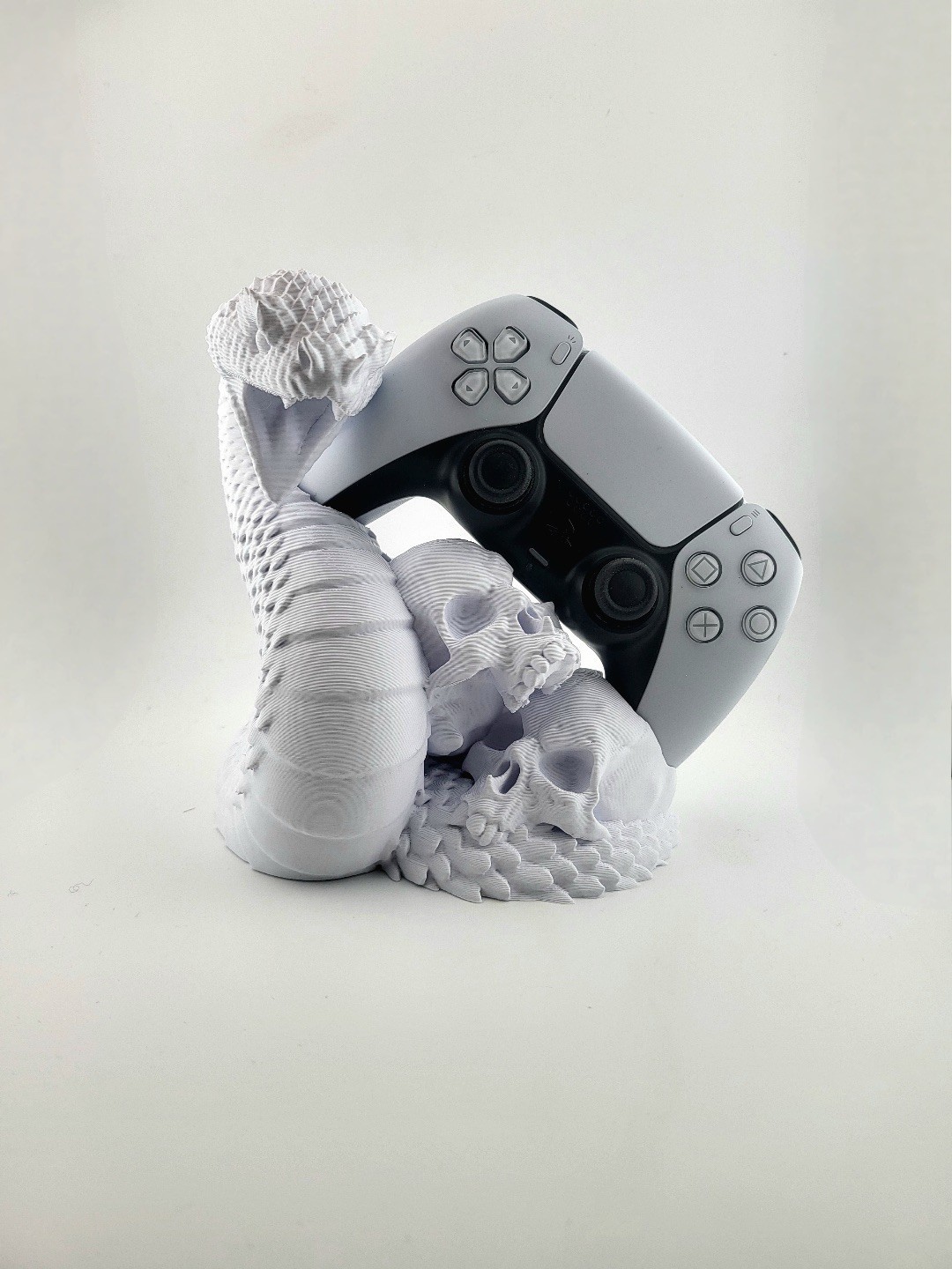 PS5 Controller Holder Stand Custom 3D Printed Snake & Skulls-Unique Gamer Gift!