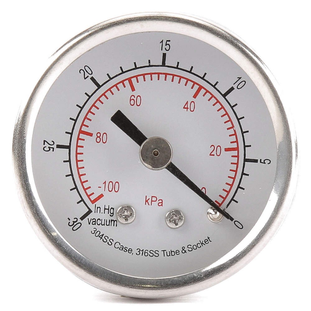 GRAINGER APPROVED 4FMU8 Pressure Gauge,Test,2 In 4FMU8