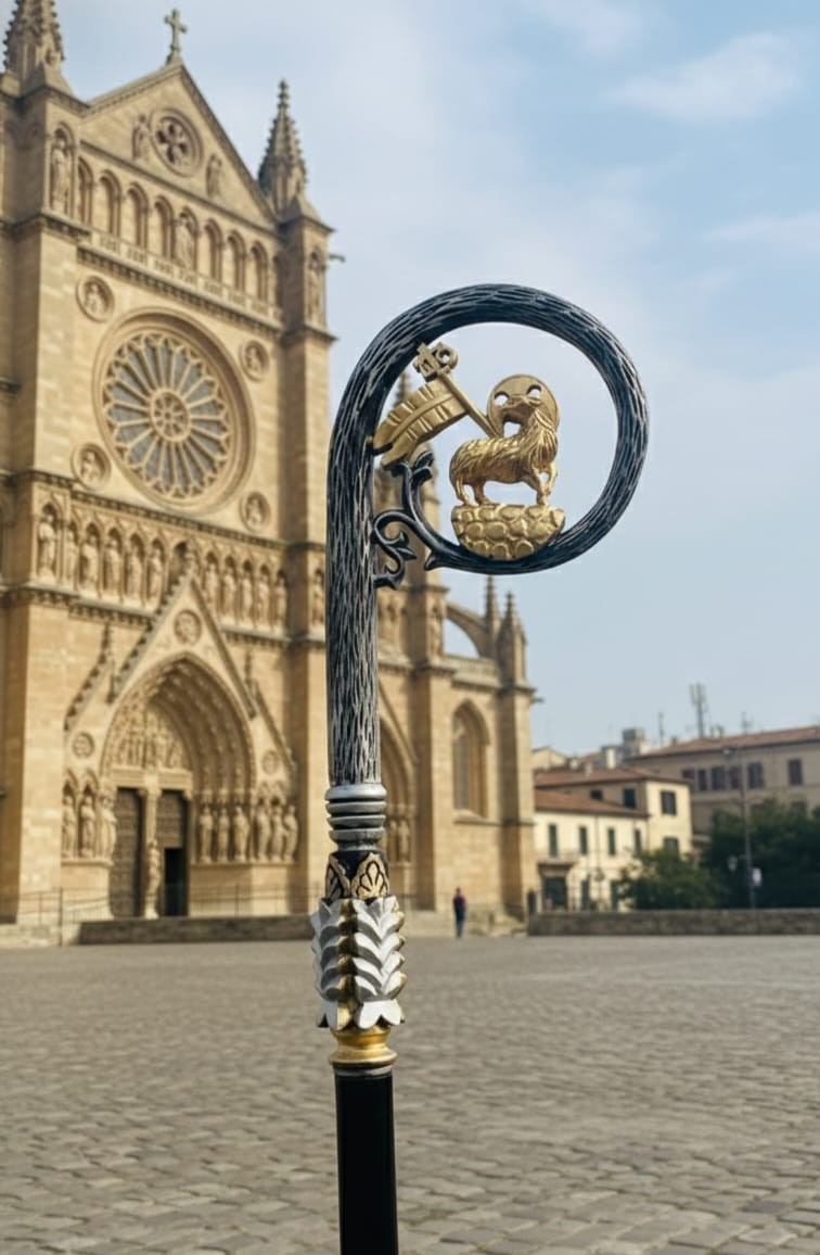 Wood CROZIER Polish Staff Crosier Bishop Quality Craftsmanship, 72" Christmas U3