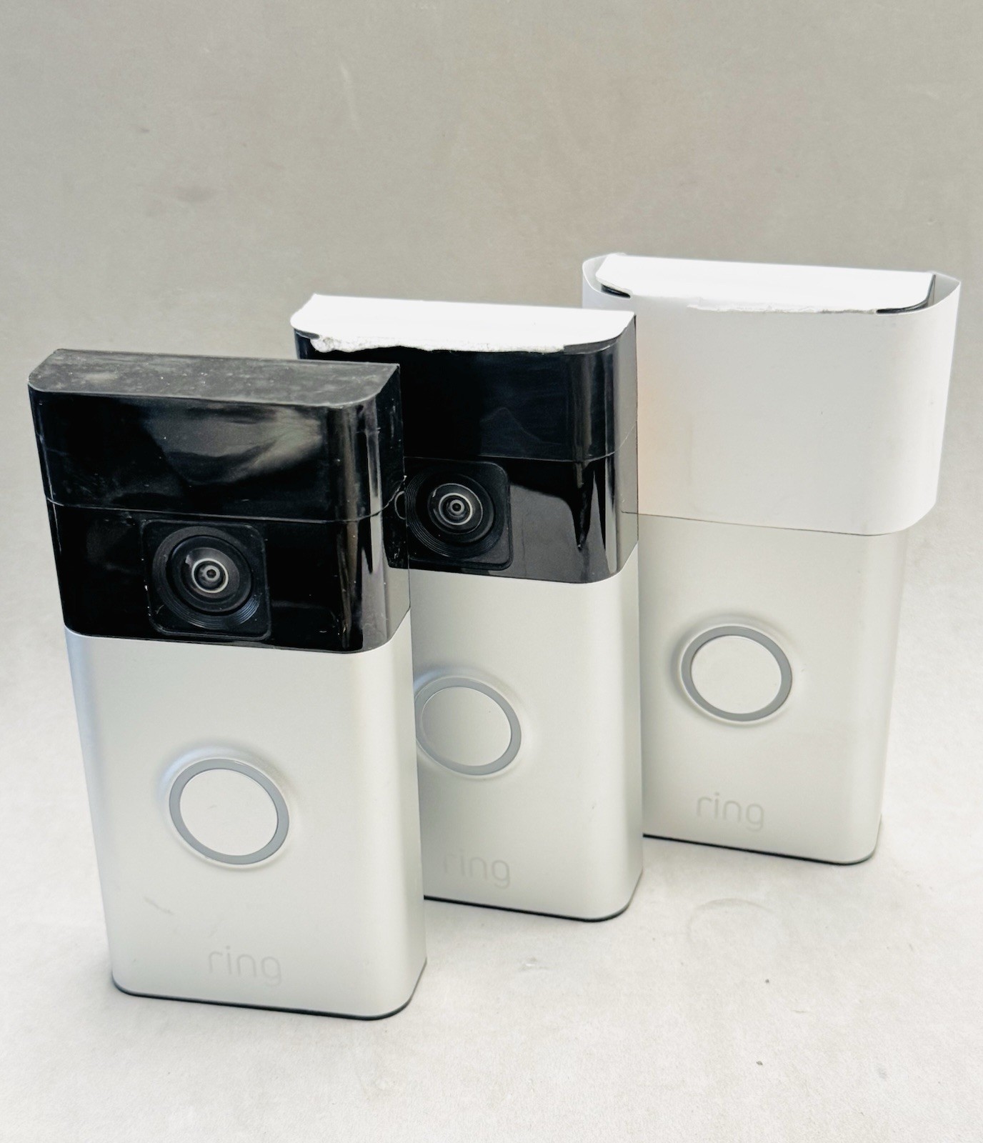 [LOT OF 3] Ring Battery Doorbells Satin Nickel *UNITS ONLY*