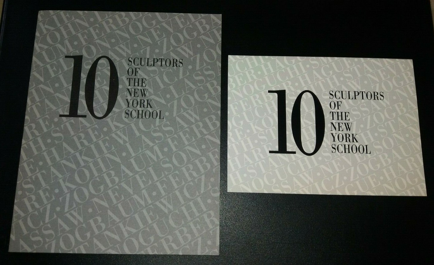 10 Sculptors New York School catalog + invitation card Noguchi Nevelson 1991