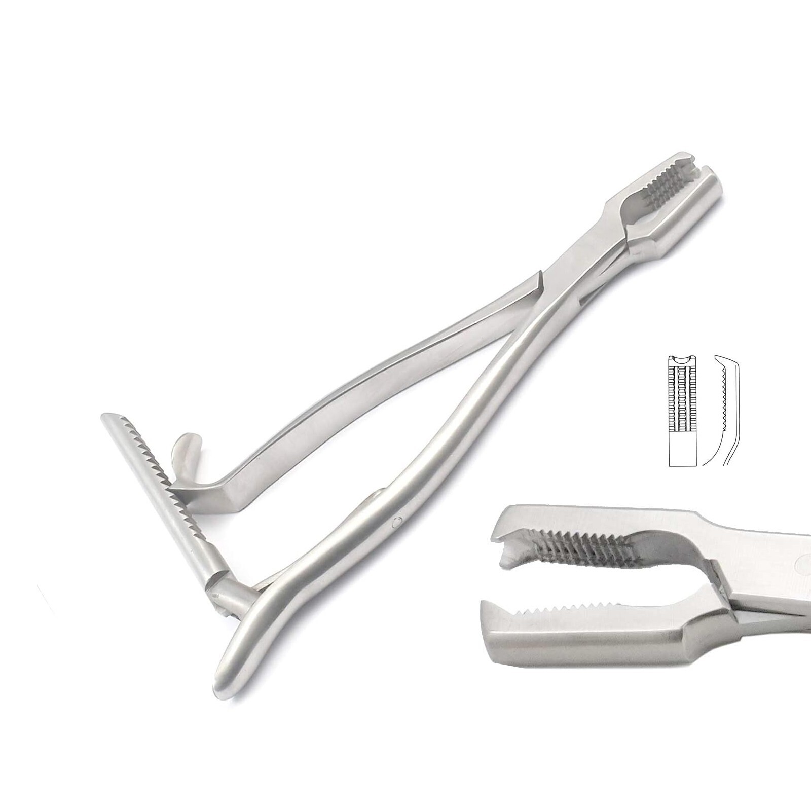 Kern Bone Holding Forceps 4" With Ratchet Orthopedic Surgical Instruments