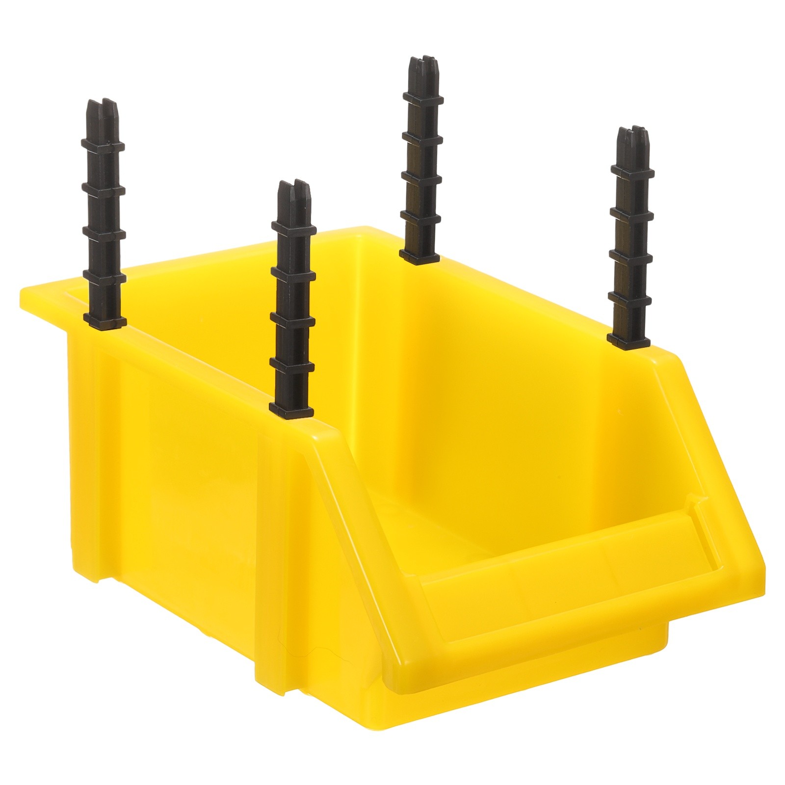 Plastic Shelf Bins 5.9" x 3.9" x 3" Wall Mounted Storage Bins, Yellow