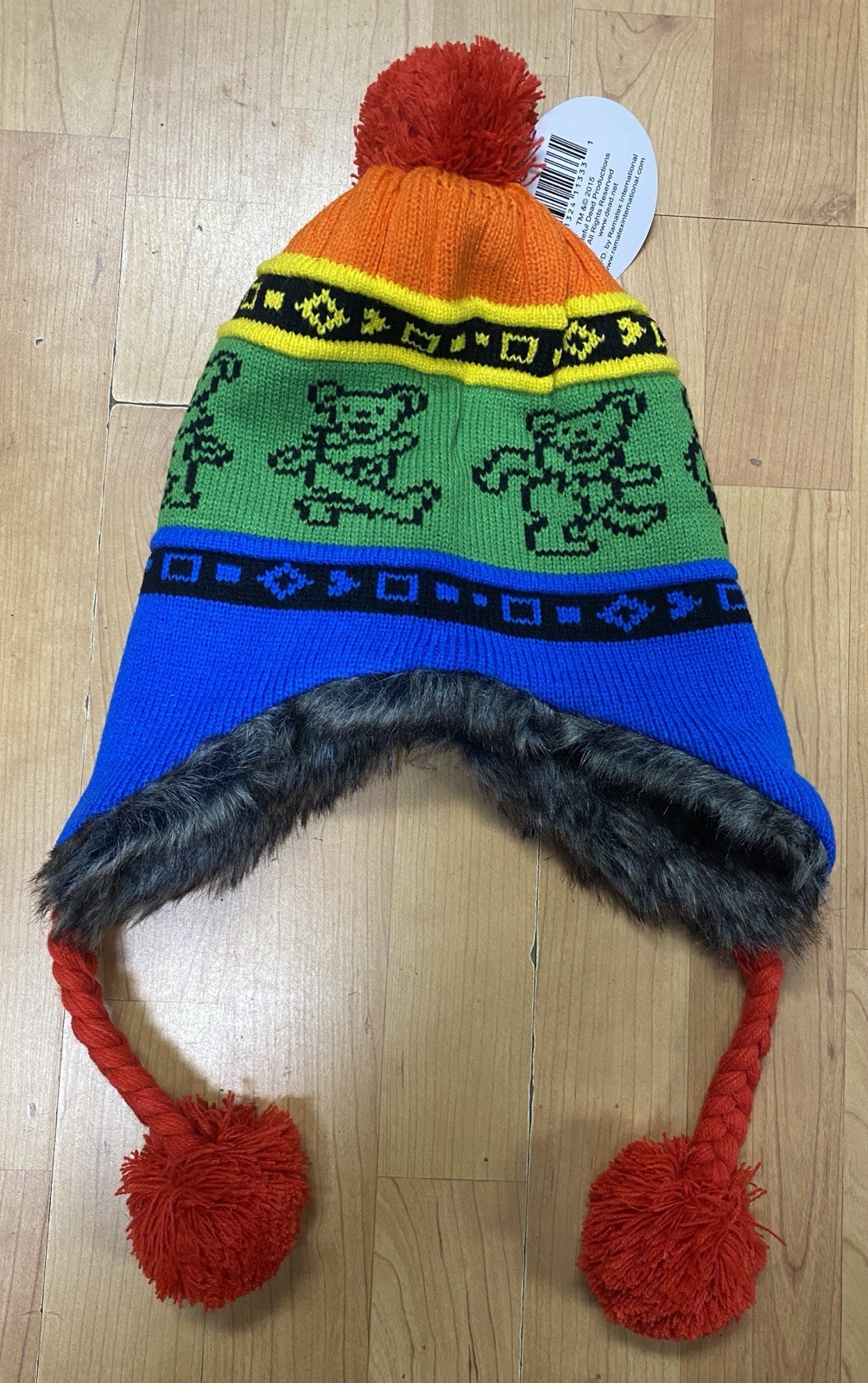 Grateful Dead Dancing Bear Laplander Adult Hat Winter Flaps Warm New