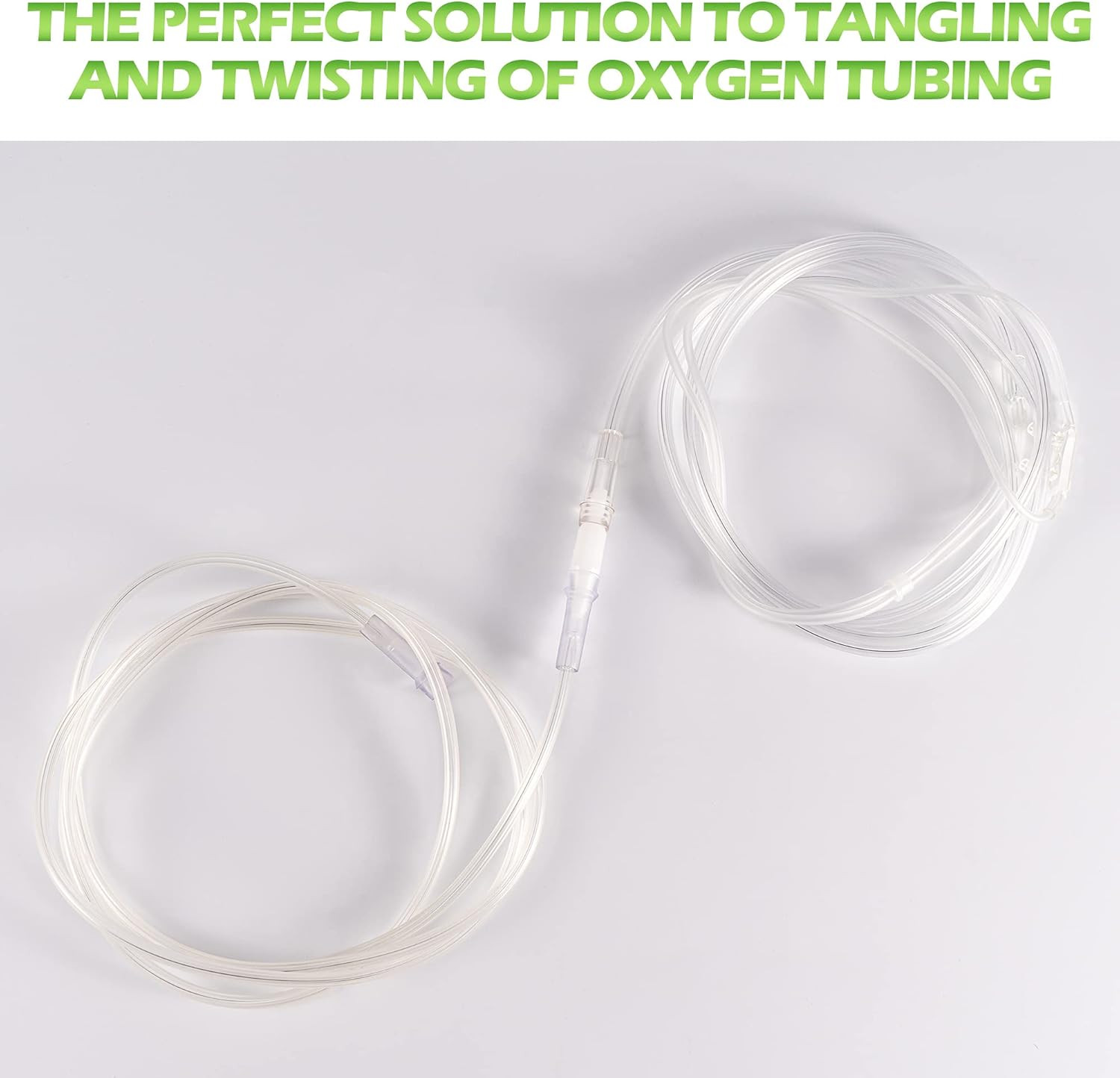 Oxygen Tubing Swivel Connector - 10 PCS Cannula Connectors, Avoid Tube Tangles (