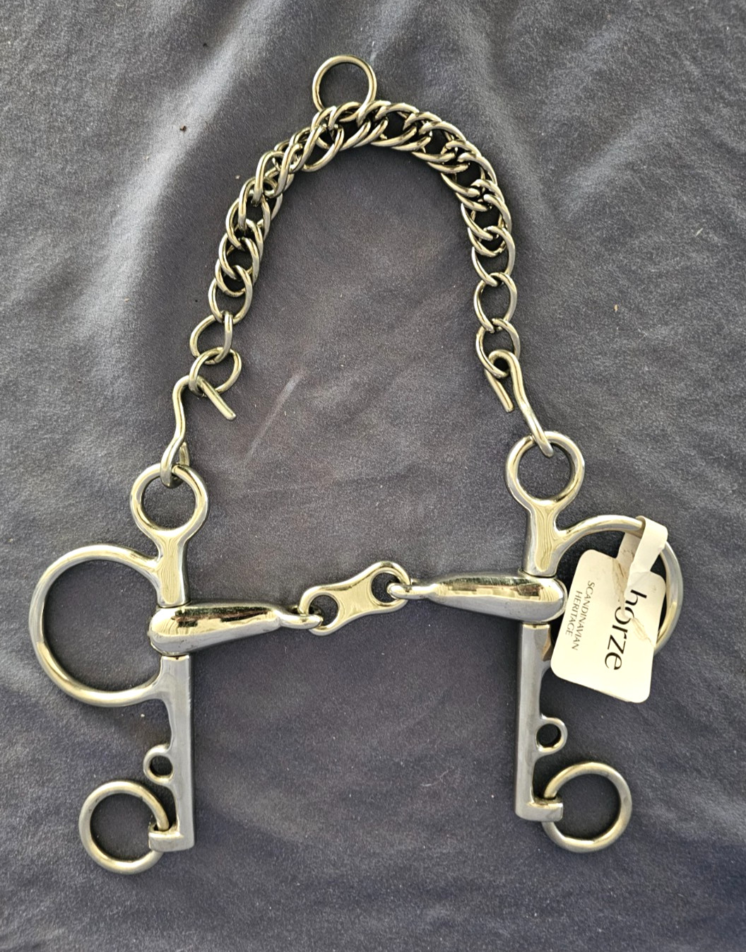 HORZE French Link Pelham Bit 4.5" Stainless Steel English Horse Bit New Tag