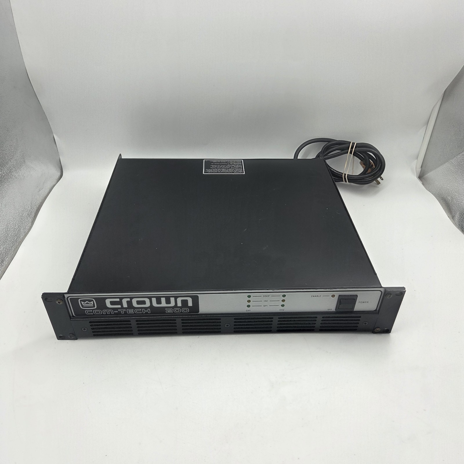 Crown Com-Tech 200 200W 2 Channel Commercial Power Amplifier Tested Working