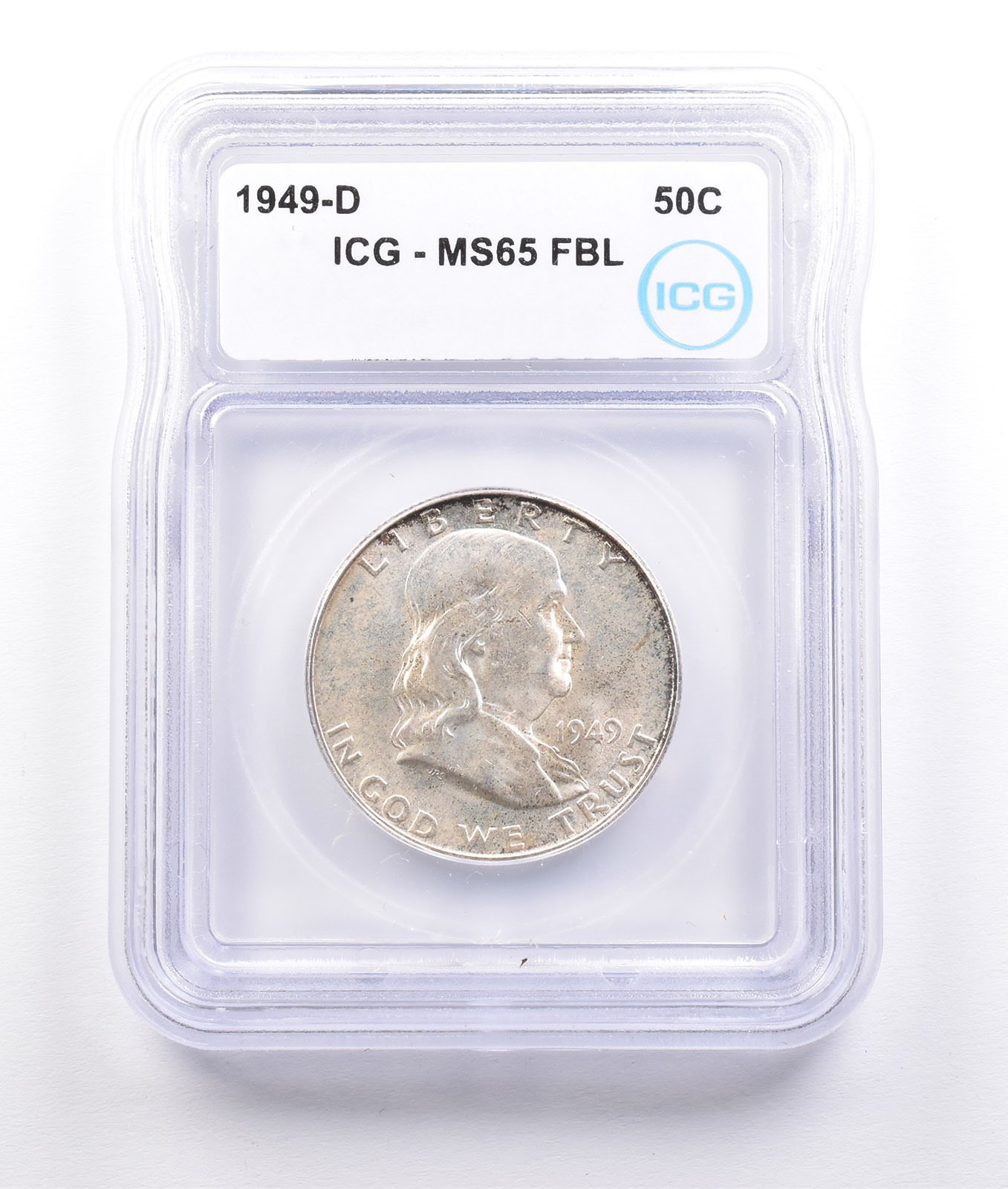 1949-D Franklin Half Dollar MS65 FBL ICG *6898