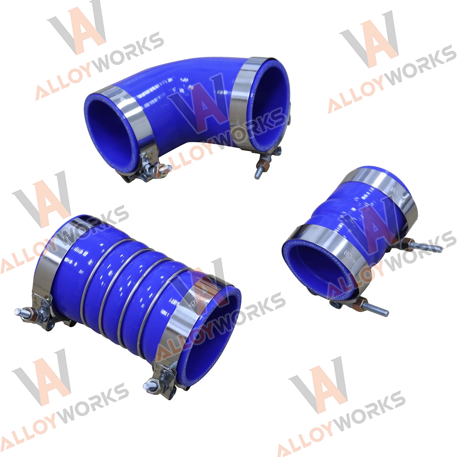 Silicone Hose Kit w;Stainless Clamps Fits 2006-2010,2008 GM 6.6L LBZ LMM Duramax