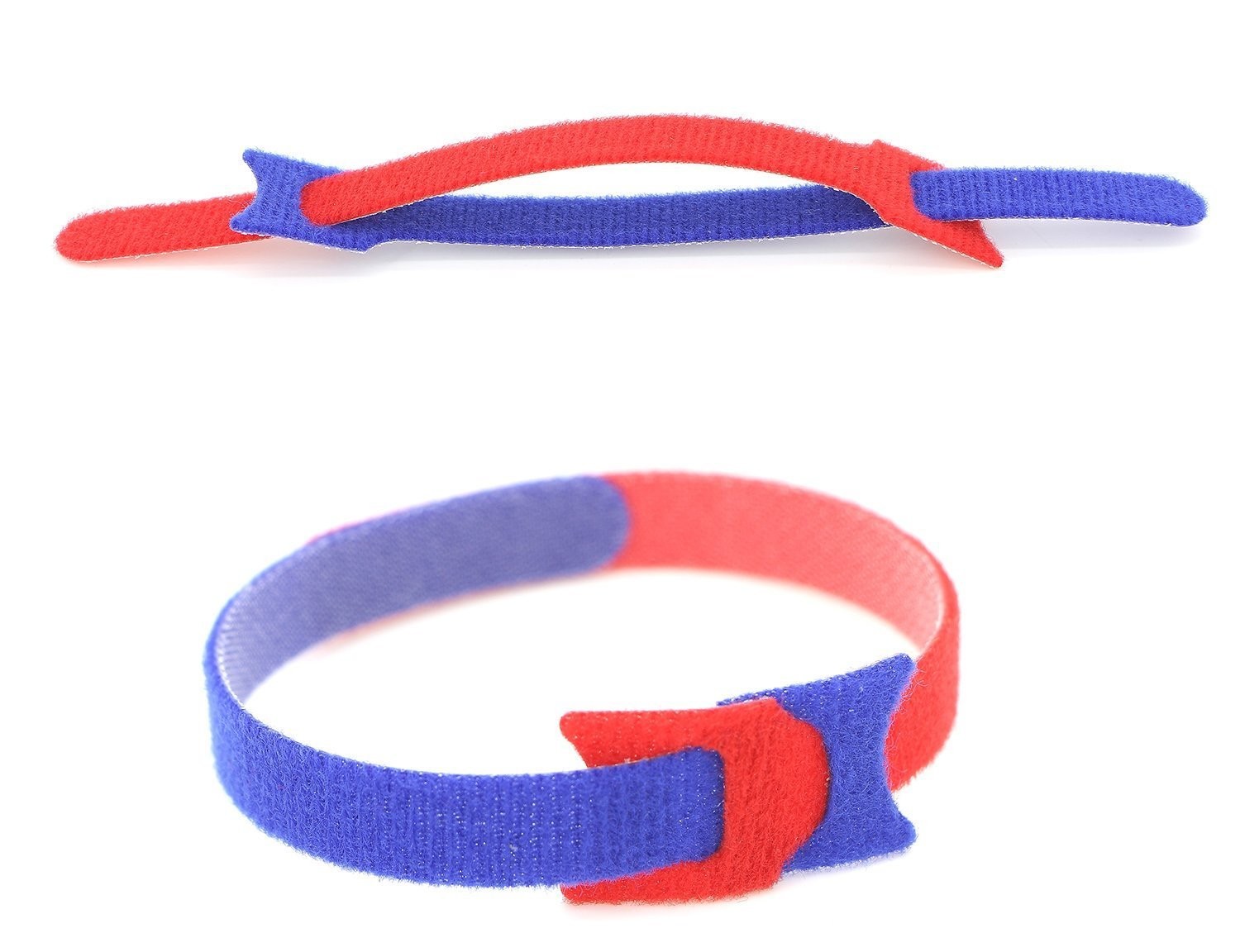 100pcs Reusable Fastening Cable Ties Adjustable Wire Management 8 Inch (Blue)