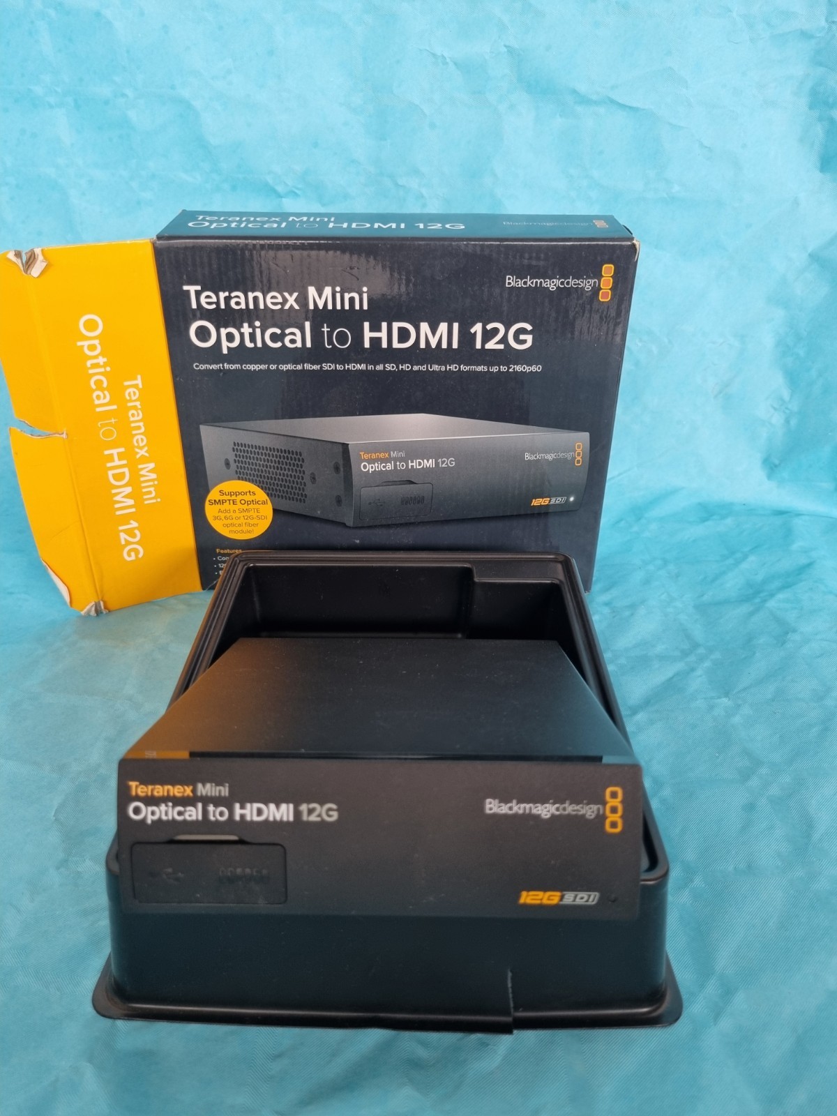 Blackmagic Design Teranex Mini Optical to HDMI 12G Converter w/ Original Box