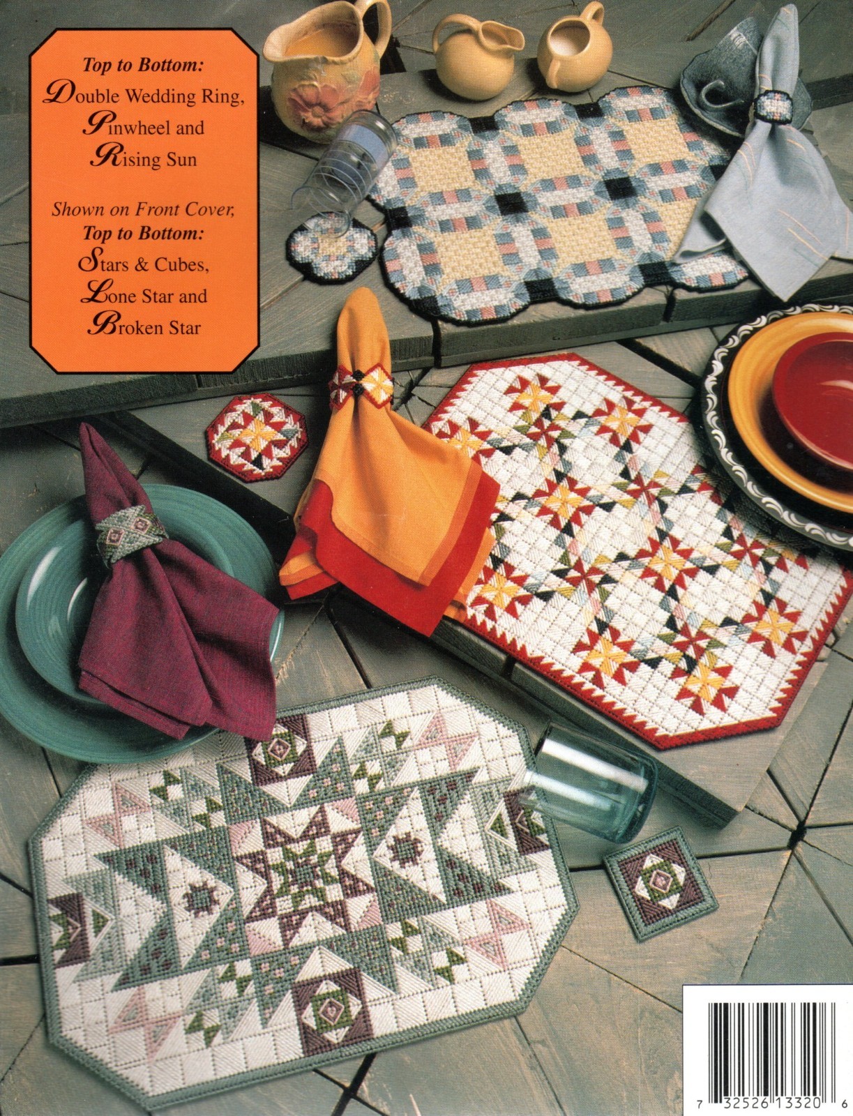 Annie's Attic 87M32 QUILT PLACE MAT SETS Plastic Canvas Pattern Leaflet