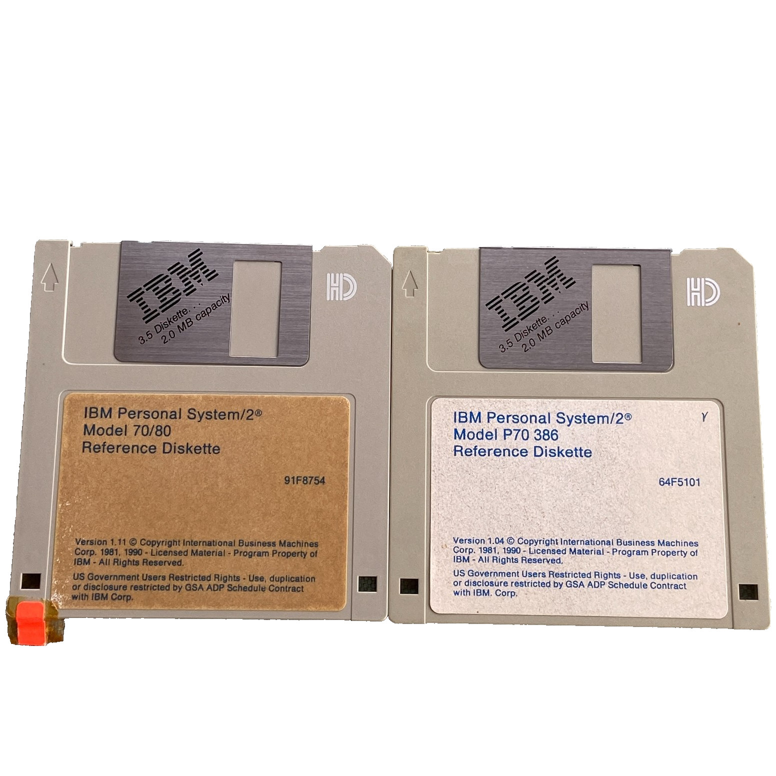 Vintage Software IBM PS/2 Model 70 80 386 Reference Diskette Version 1.11 1.04 1