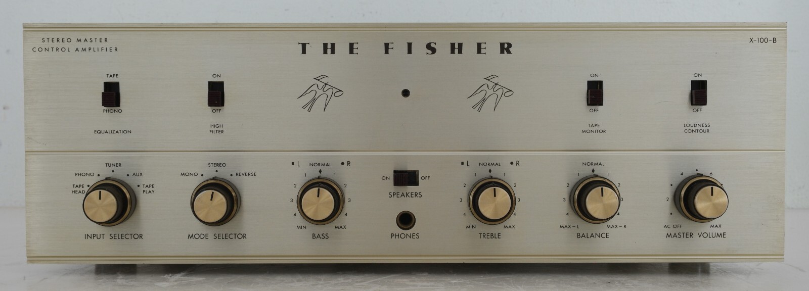 Fisher X-100-B Stereo Master Control Amplifier : Good Working Condition!!!