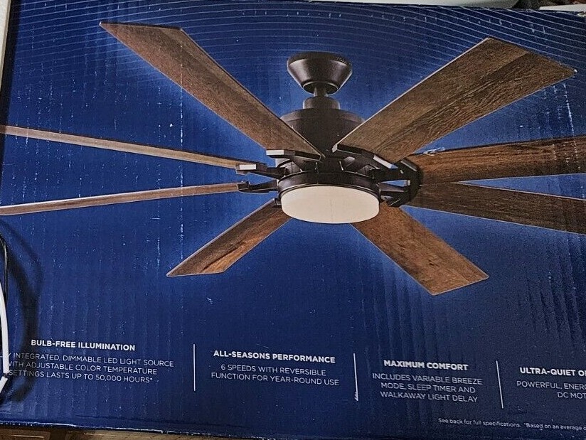 PARTS ONLY Harbor Breeze Talamore 60in Matte Black Downrod Ceiling Fan
