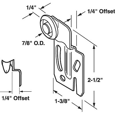CRL N6500 7/8" Nylon Front Wardrobe Roller for Acme