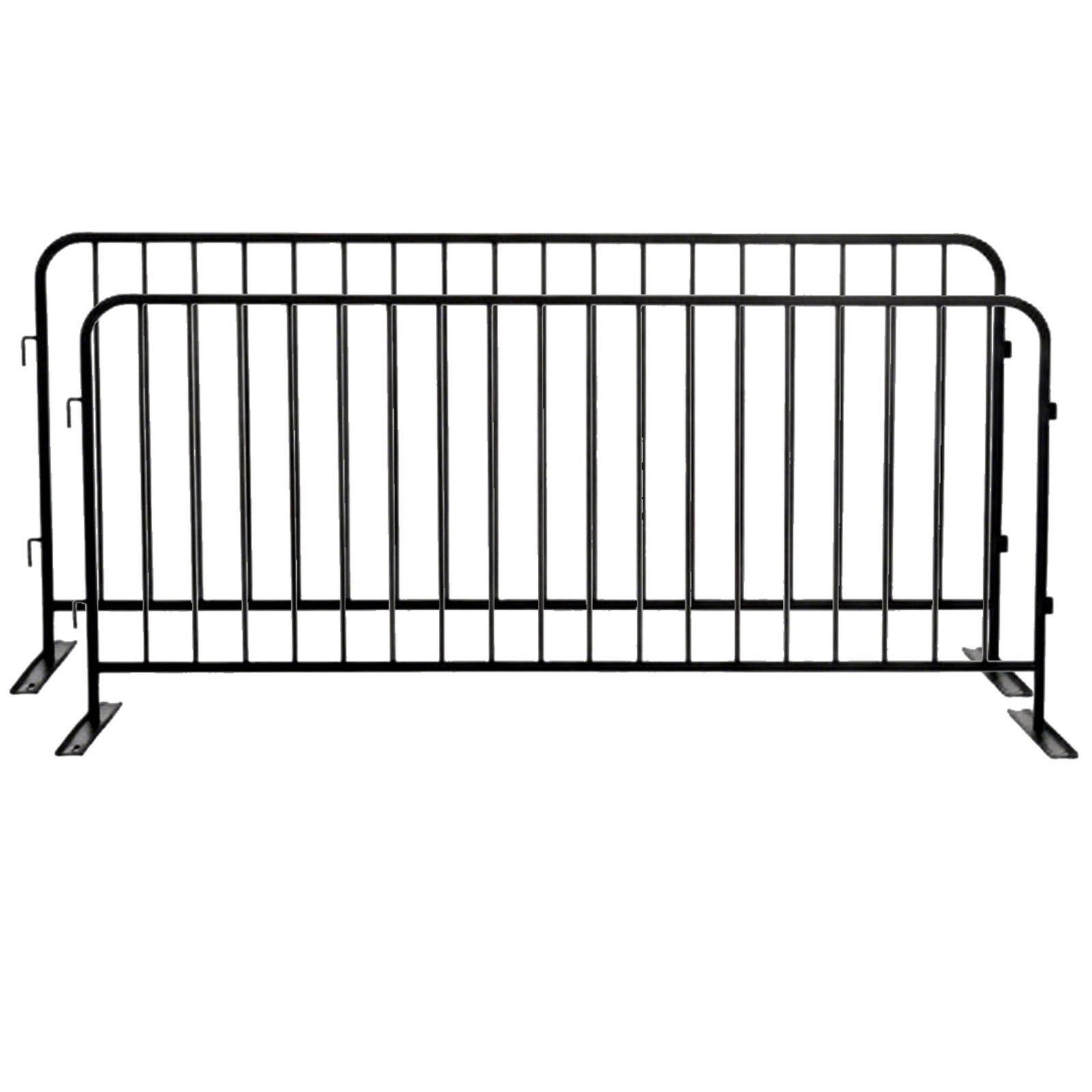 8.5ft Interlocking Barricade Heavy Duty Metal Barricade 2pcs Safety Barrier