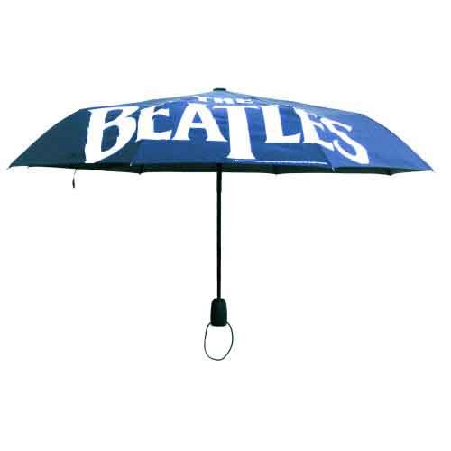 The Beatles Umbrella Drop T Band Logo With Retractable Fitting Official Black
