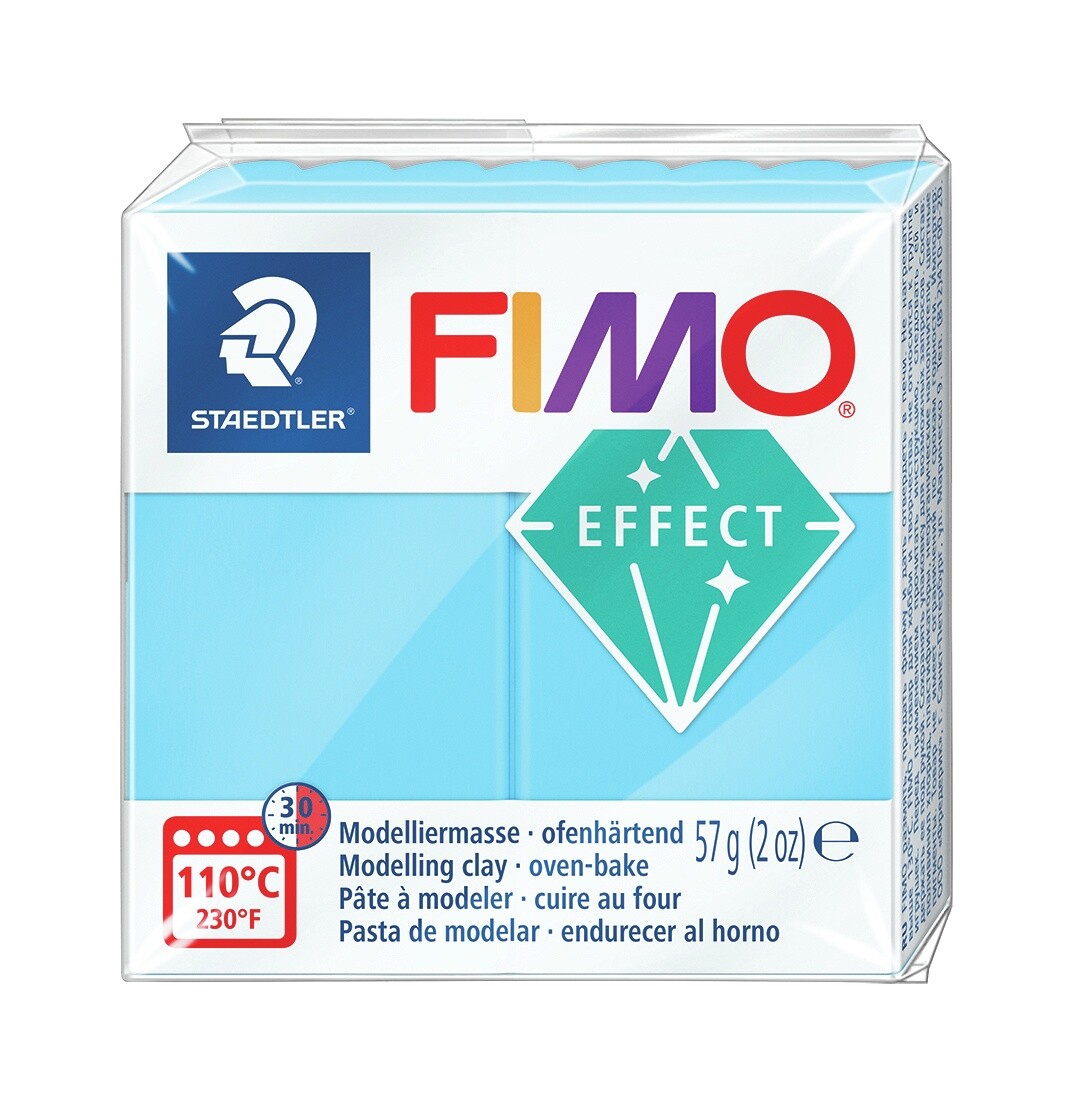 Fimo Effect Neon Polymer Clay 2oz-Neon Blue (Pack of 6)