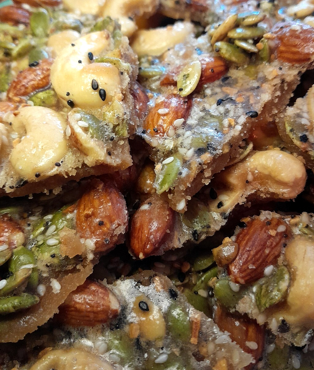 Everything Bagel Nut & Seed Brittle - 5oz - Sugar Free & Diabetic Friendly Snack
