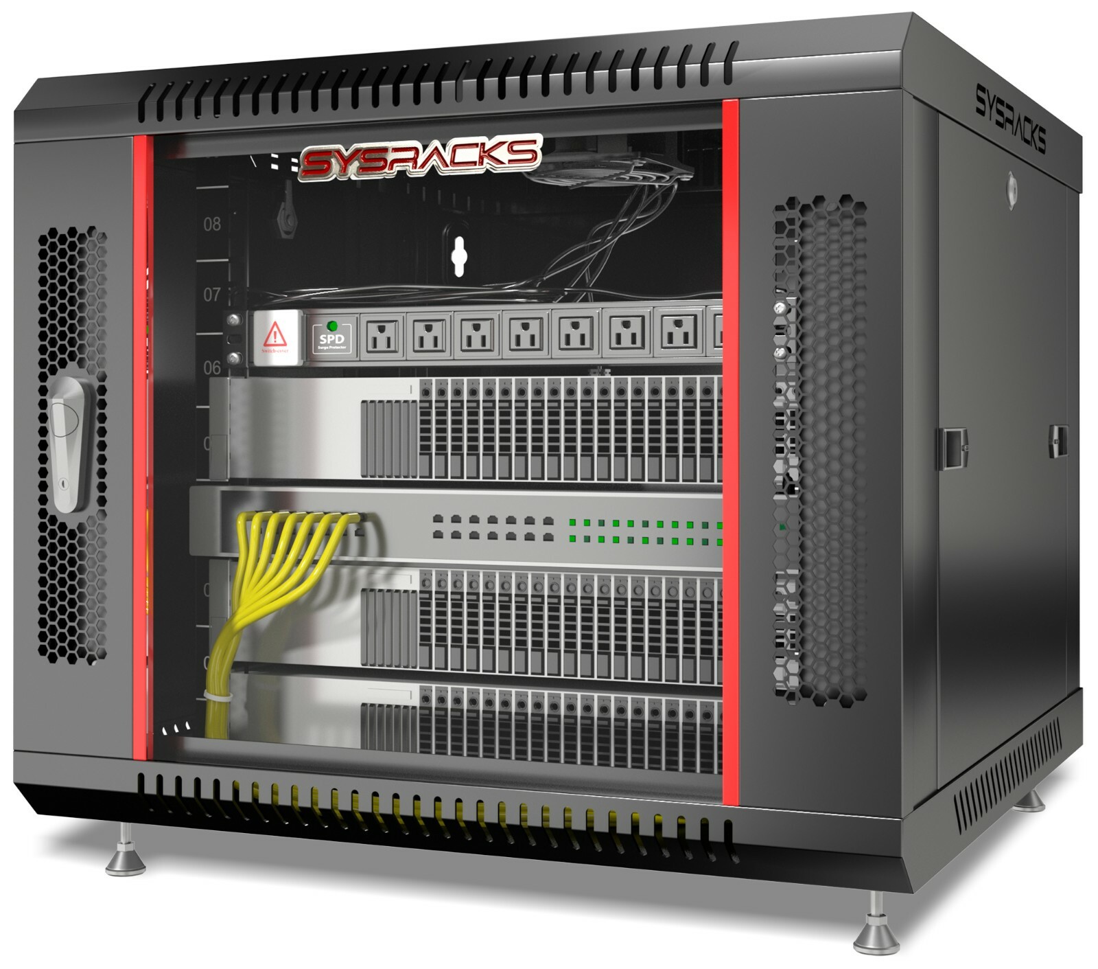 Sysracks 9U Wall Mount Network Data IT Server Cabinet Rack Lockable Enclosure