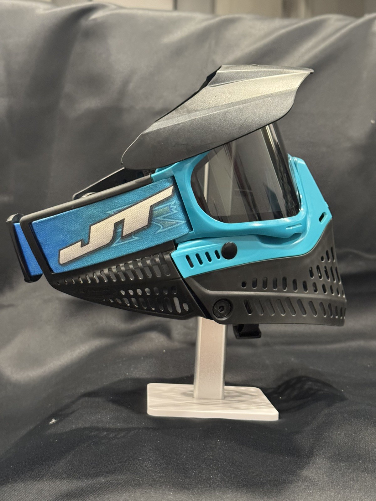JT ProFlex X-Factor Paintball Mask w/ Smoke Thermal Lens – Teal/Black
