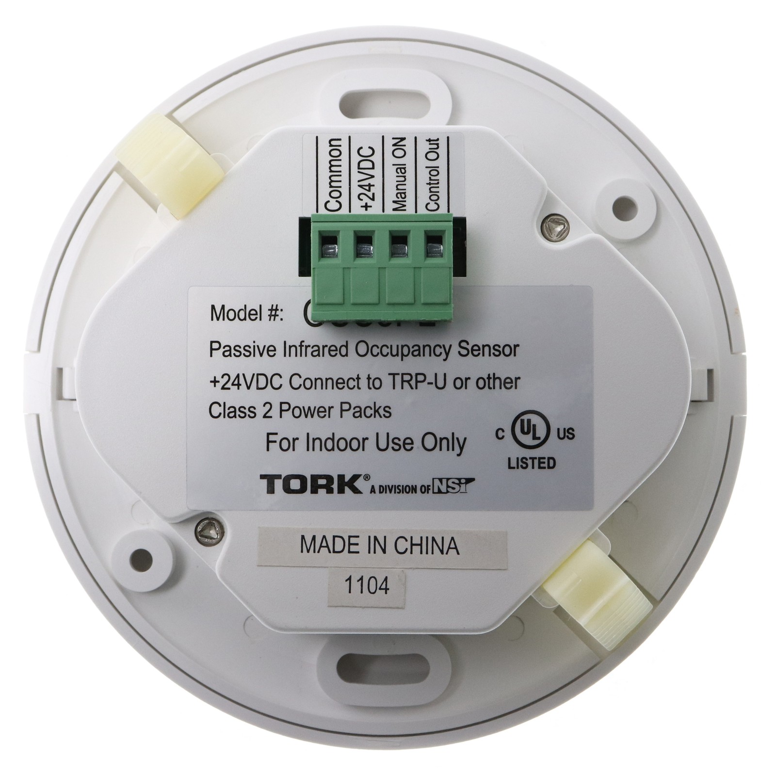 TORK NSI OSC5PL CEILING MOUNT OCCUPANCY SENSOR, PHOTOCELL, 24V, 500-SQFT, WHITE
