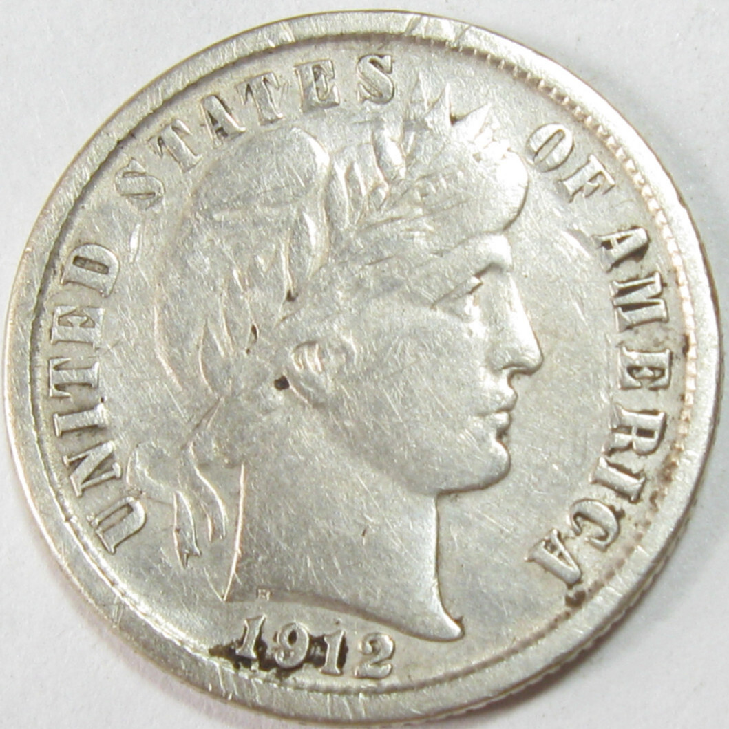 1912-D Silver Barber Dime - #10841-14