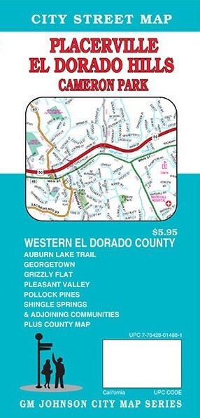 City Street Map of Placerville, El Dorado Hills, California, by GMJ Maps