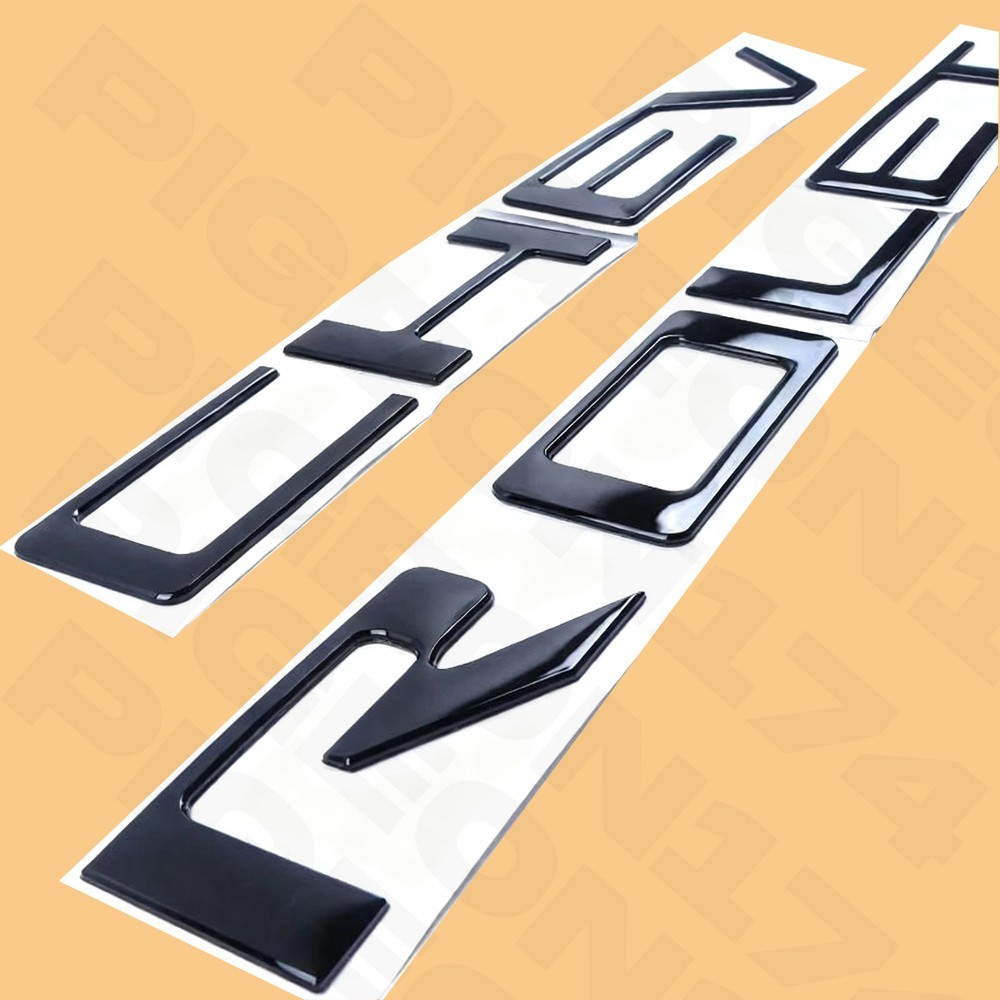 Gloss Black Tailgate Raised Letter Emblem For Chevrolet Silverado 1500 2019-2025
